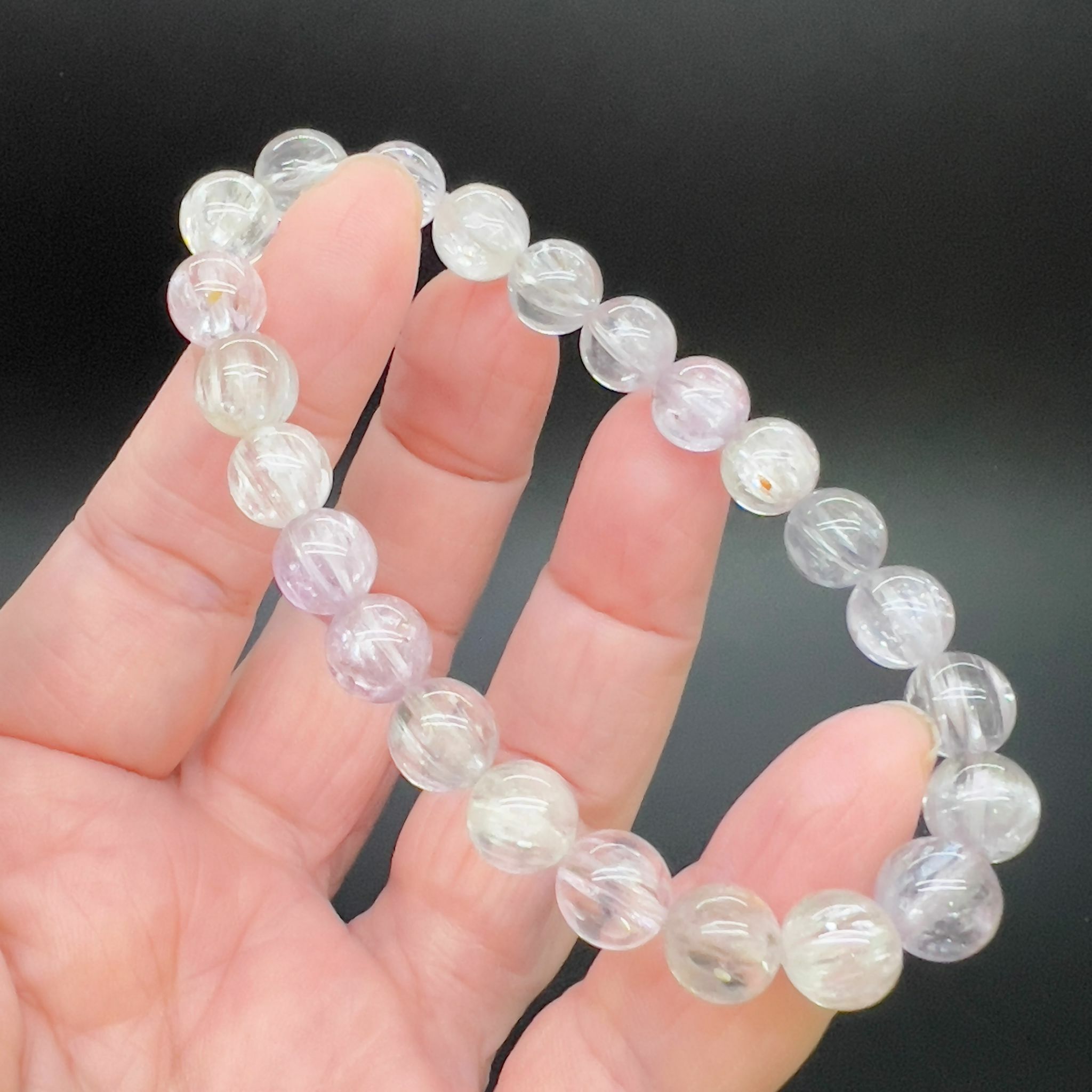 紫鋰輝高透拉絲手串 8mm+/-