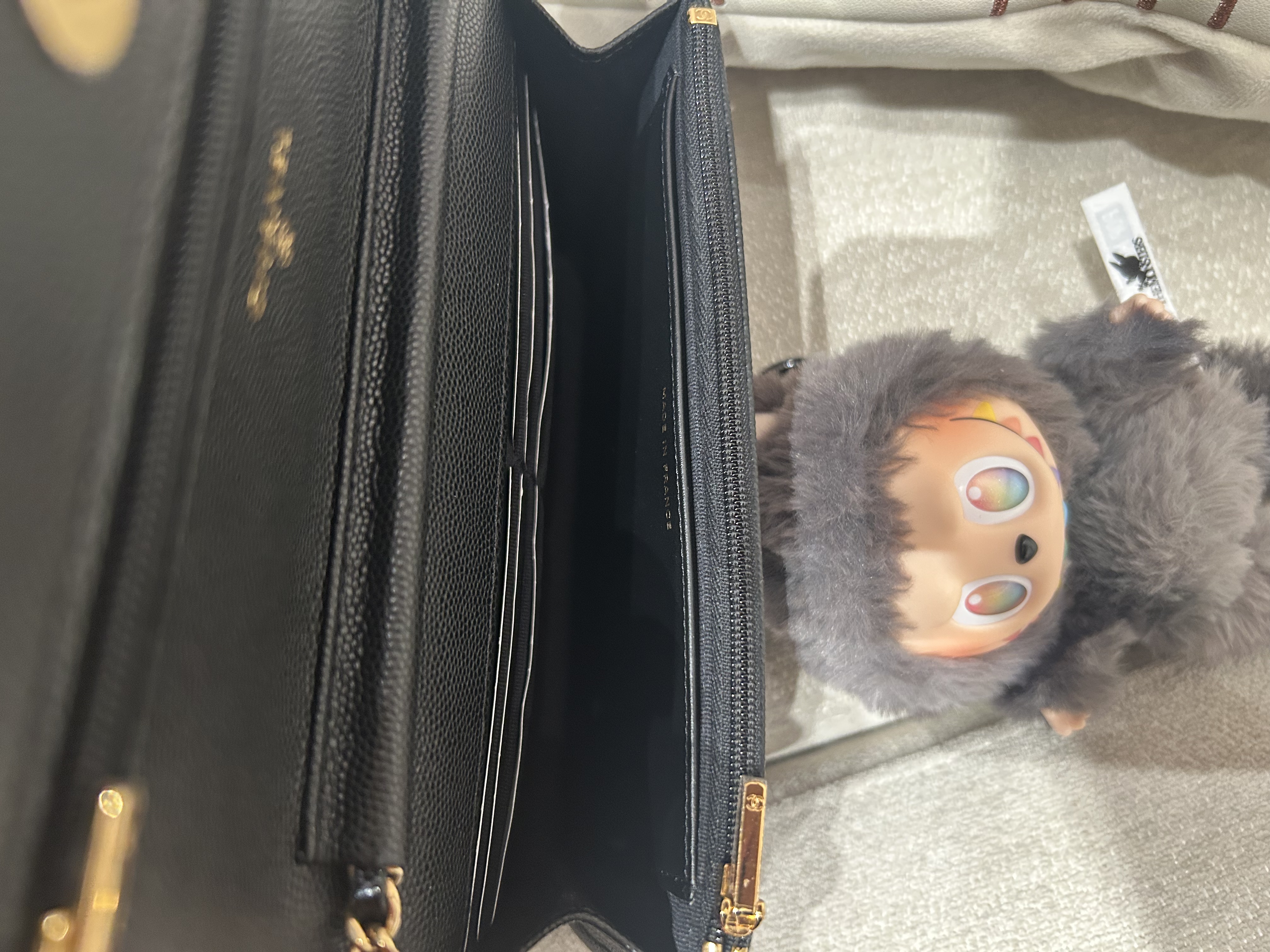 全新 Chanel Wallet On Chain AP3076 黑色荔枝牛皮  100%Authentic, Unused 全新未使用品 ✅專門店收據✅Dust bag ✅Box