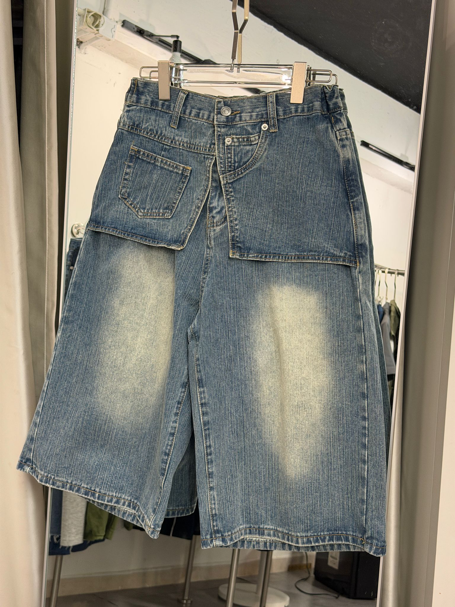 假腰頭牛仔短褲