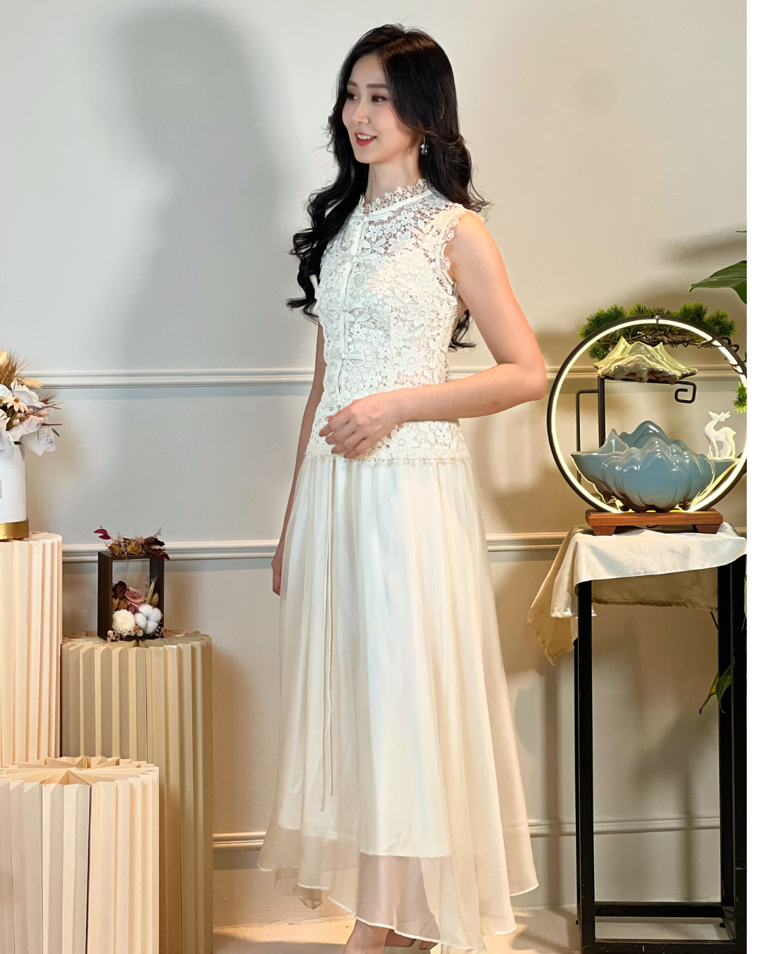 5103 Natividad Mesh A Line Skirt 