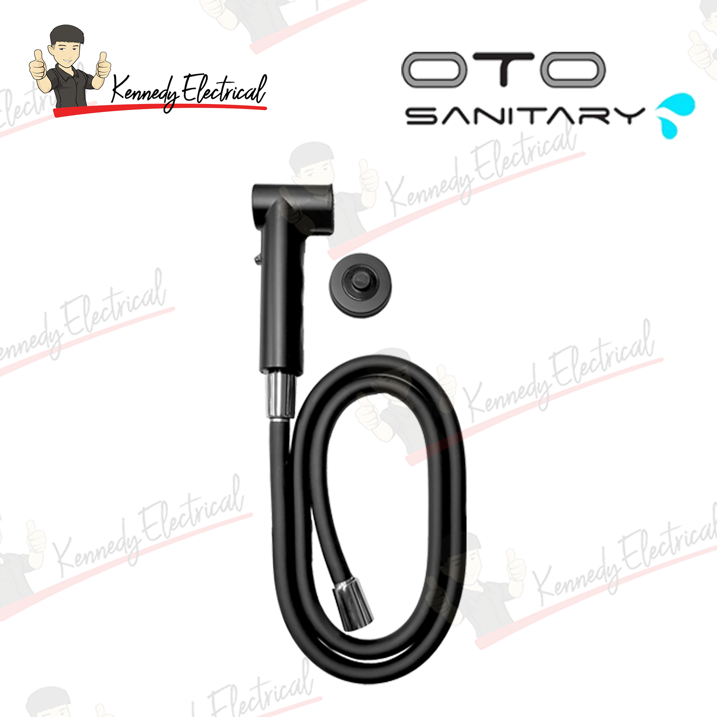 Otosani Magnet Holder Bidet Set - Black (Hx-2018Bk#) W79BK