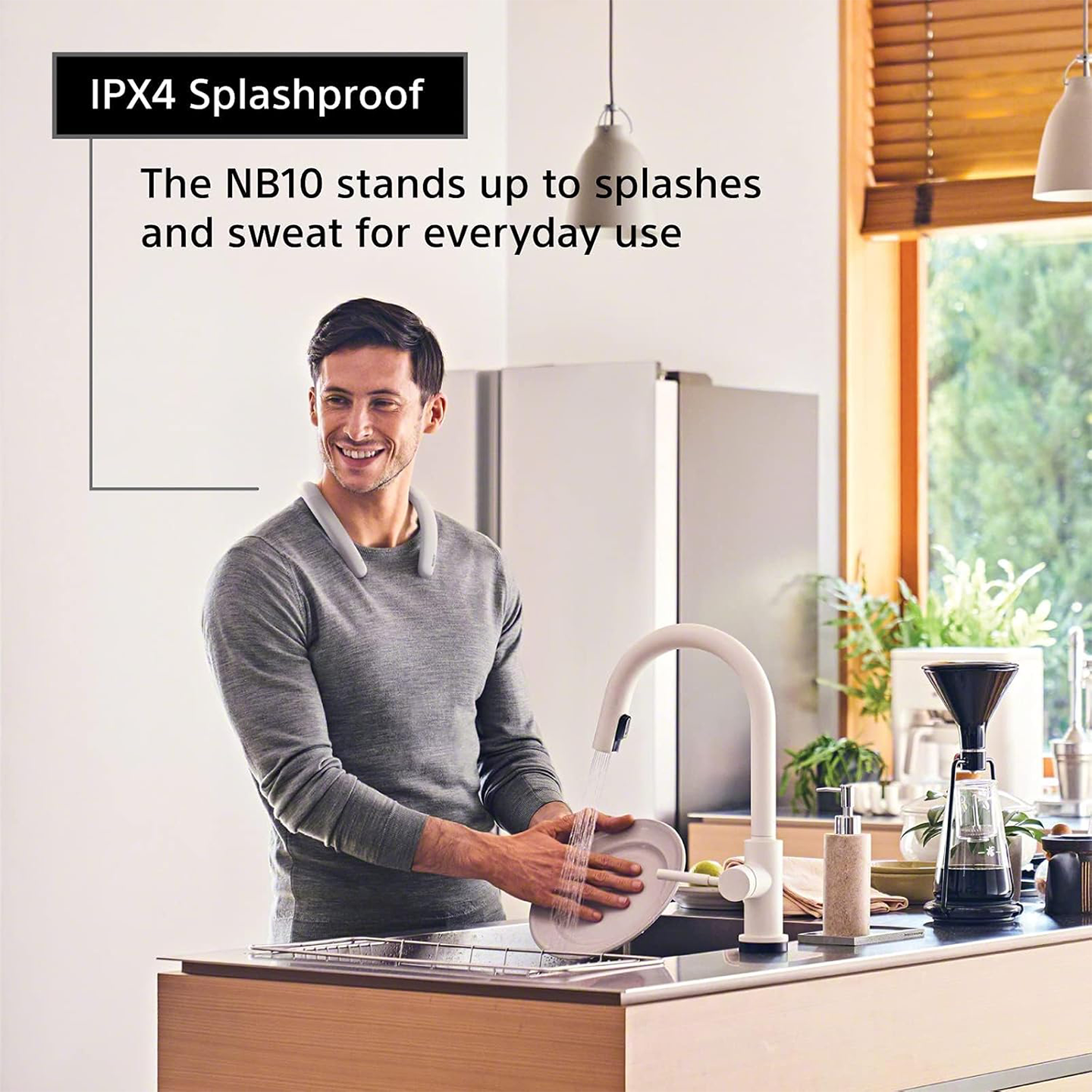 Sony Wireless Neckband Speaker White (SRS-NB10)