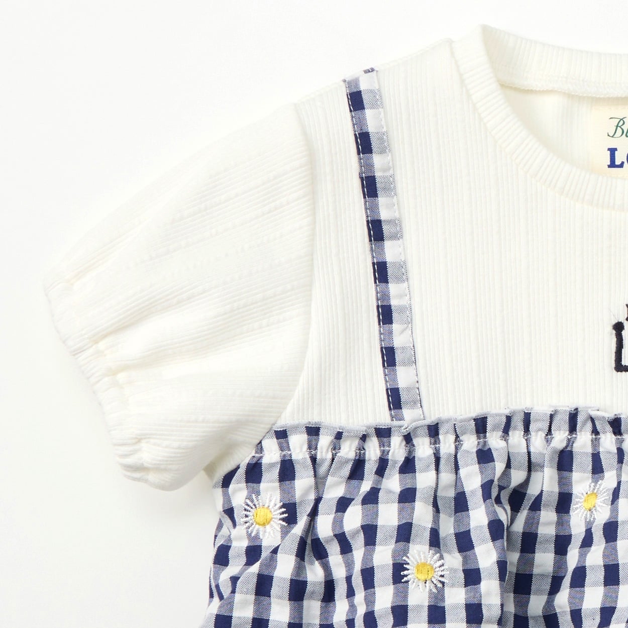 🇯🇵預訂 日本直送🇯🇵Buddy Lee 兩色標誌雛菊刺繡格紋仿吊帶背心式短袖上衣