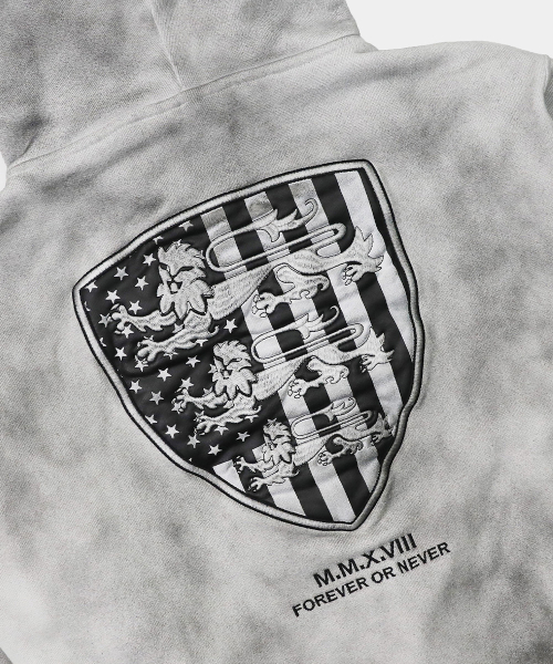 Shield Old Glory Hooded Zip-Up - Dusty White - 실드 올드 글로리 후드 집업 - 더스티화이트