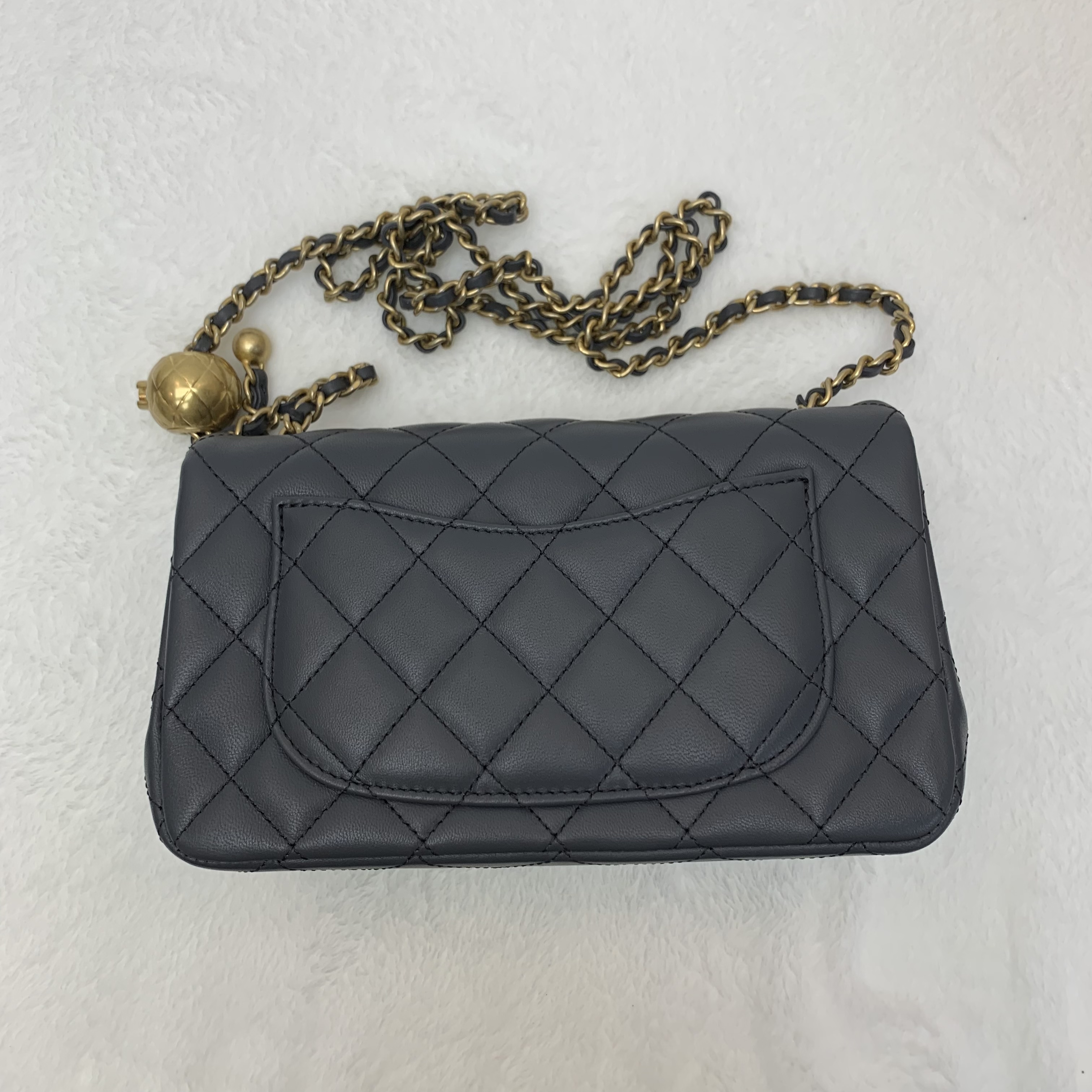 Full set閒置新熱賣🖤Chanel灰色大Mini