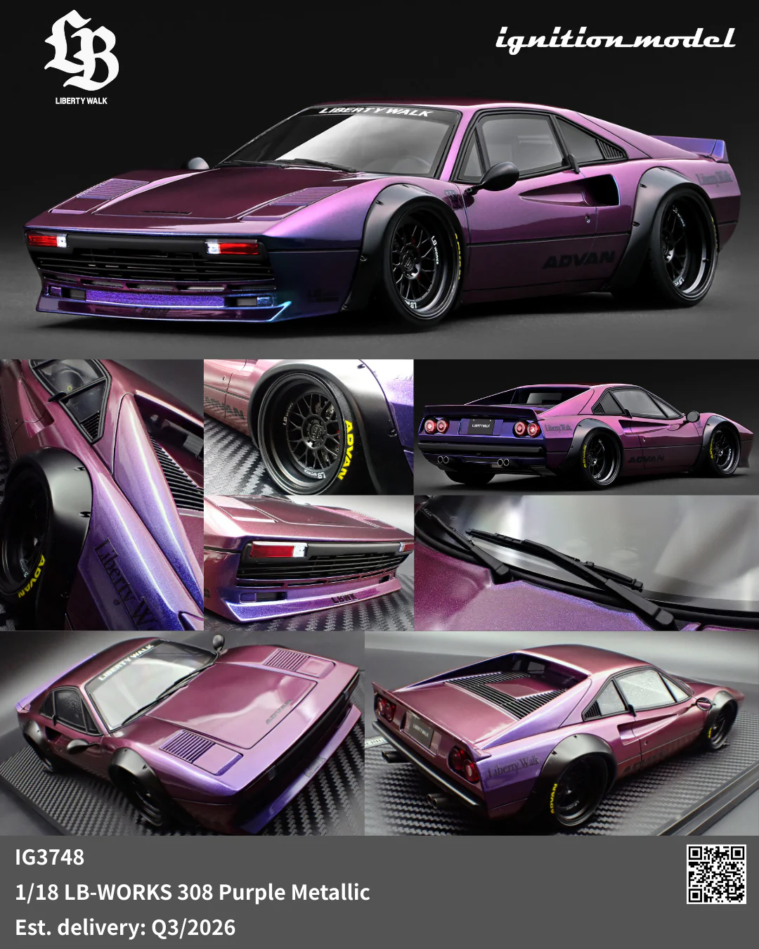 PRE-ORDER (Deposit) IG3748 LB-WORKS 308 Purple Metallic