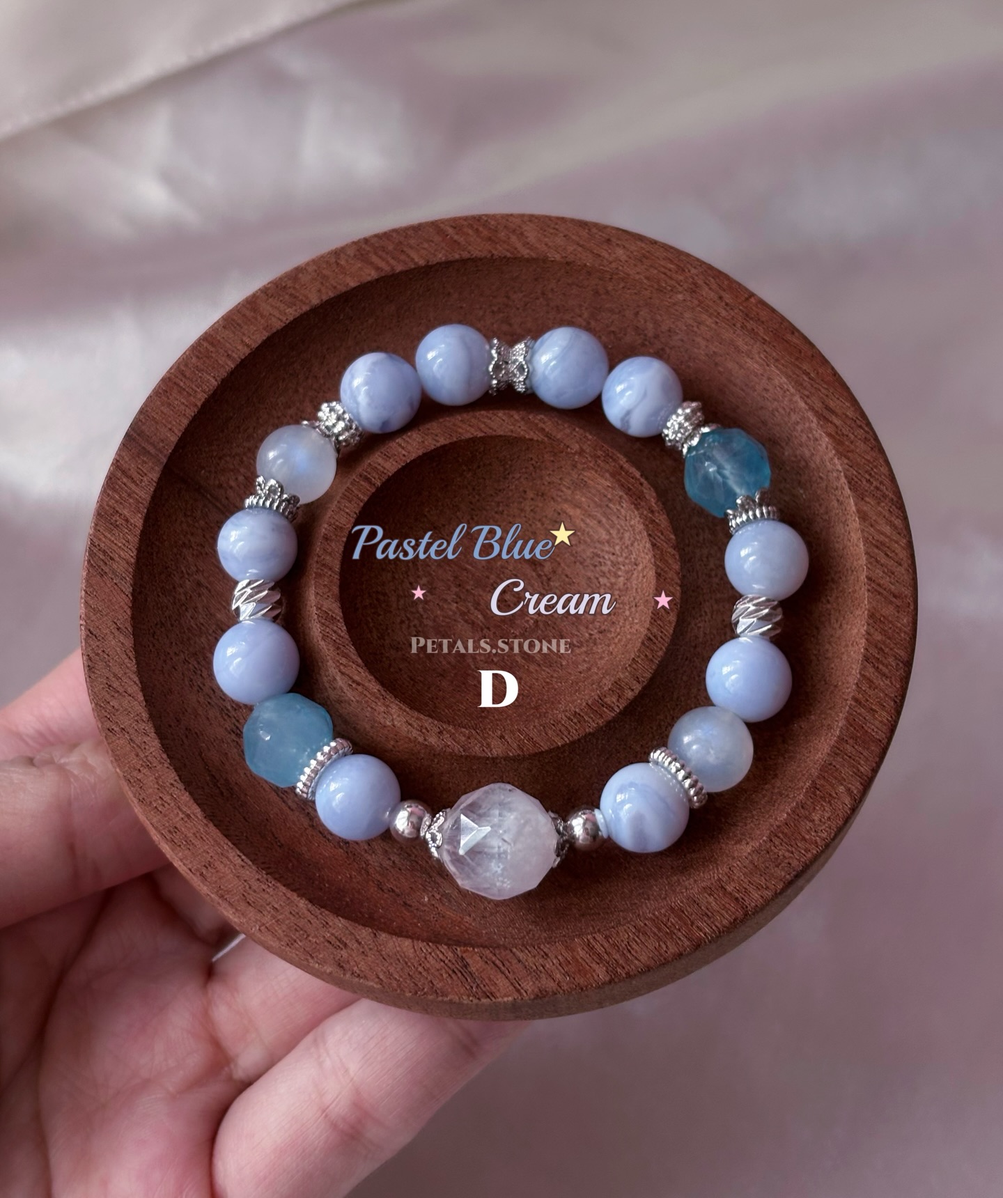 ☁️ Pastel Blue Cream｜藍紋瑪瑙