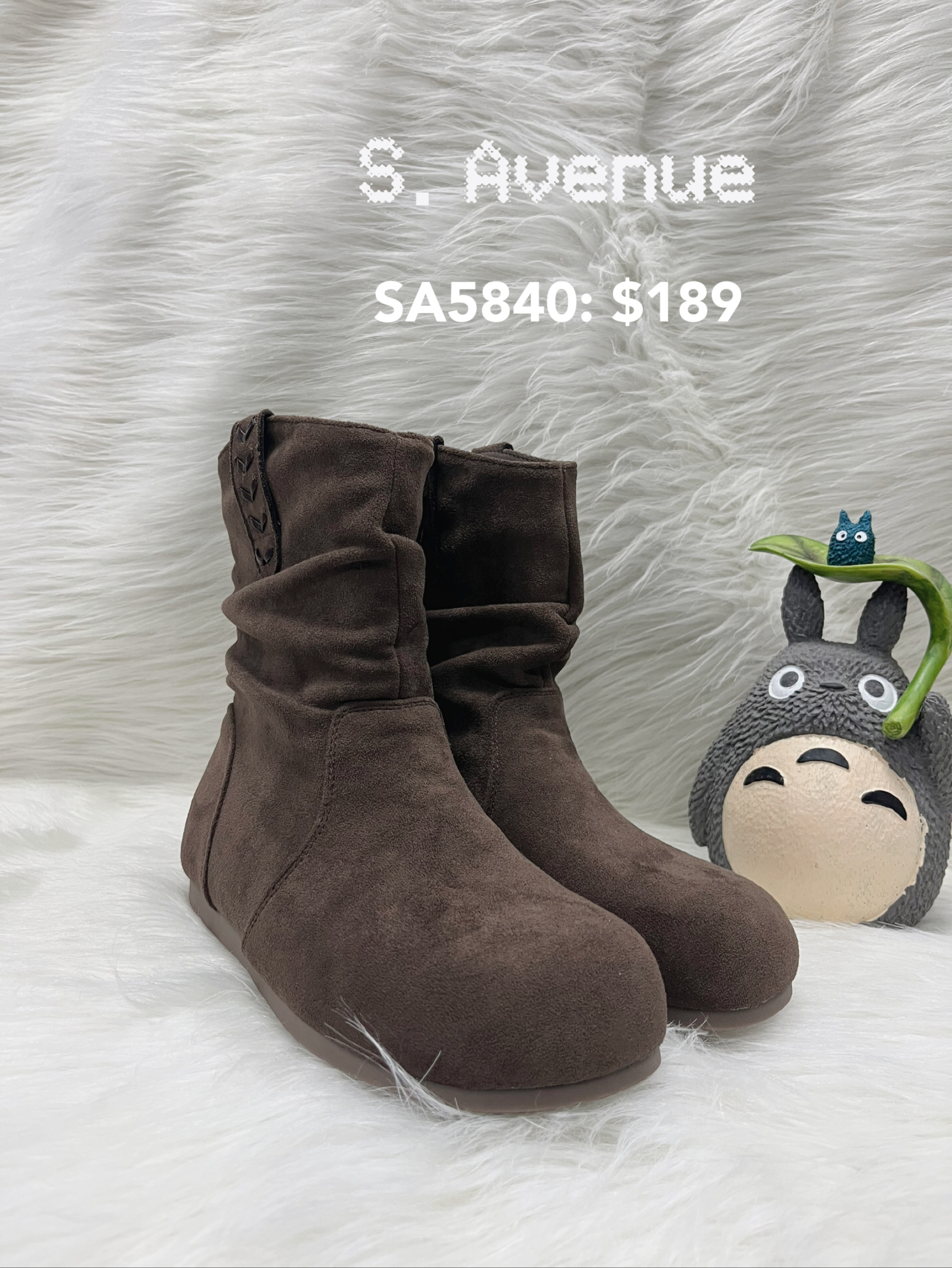 SA5840:  圓頭有撍側有帶仔短boot