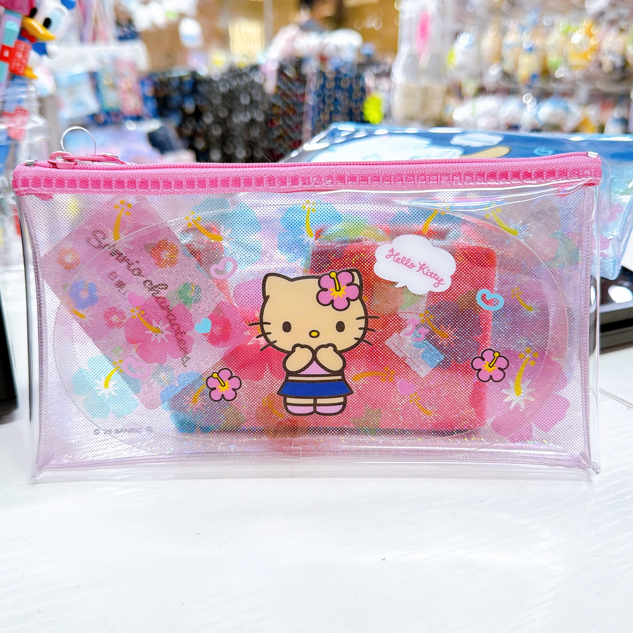 日本直送Sanrio 夏天黑皮系列透明筆袋