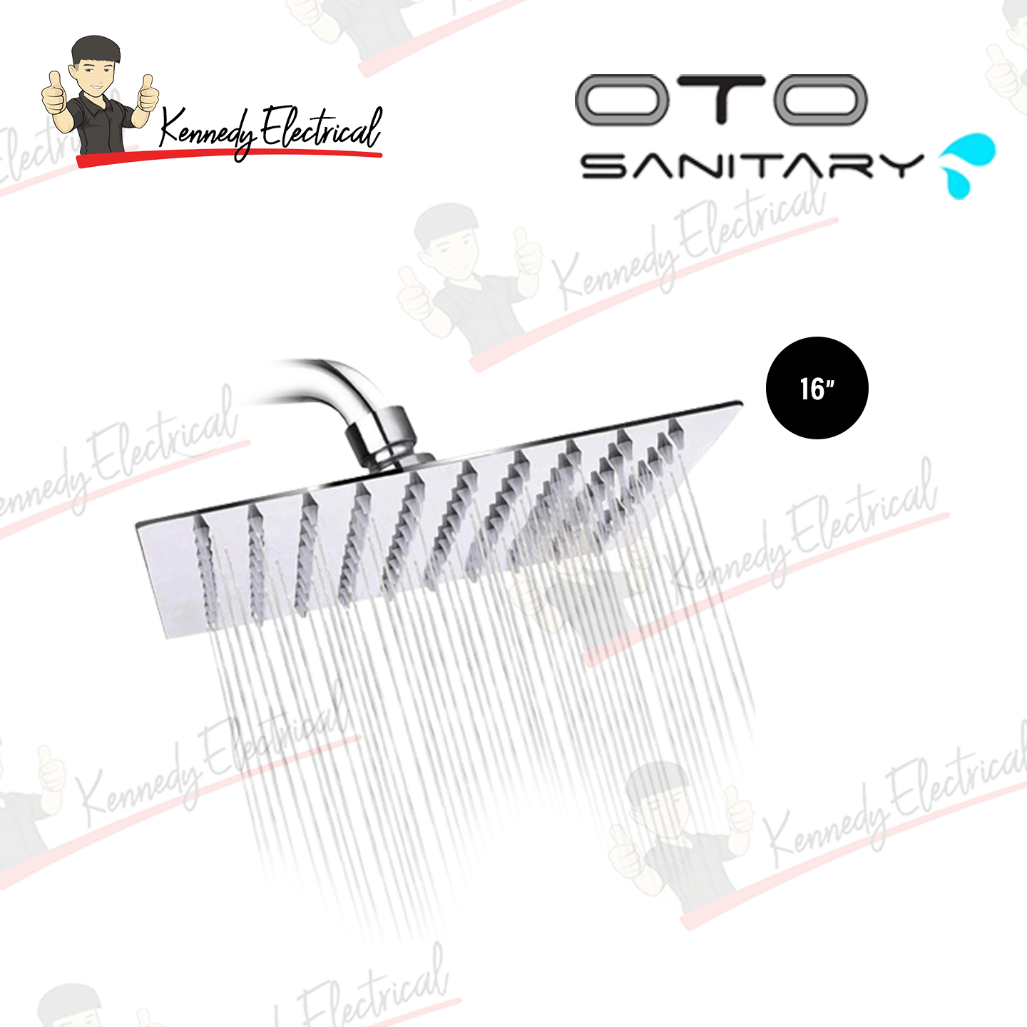 Stainless Steel 16" Square Shower Head R1-29