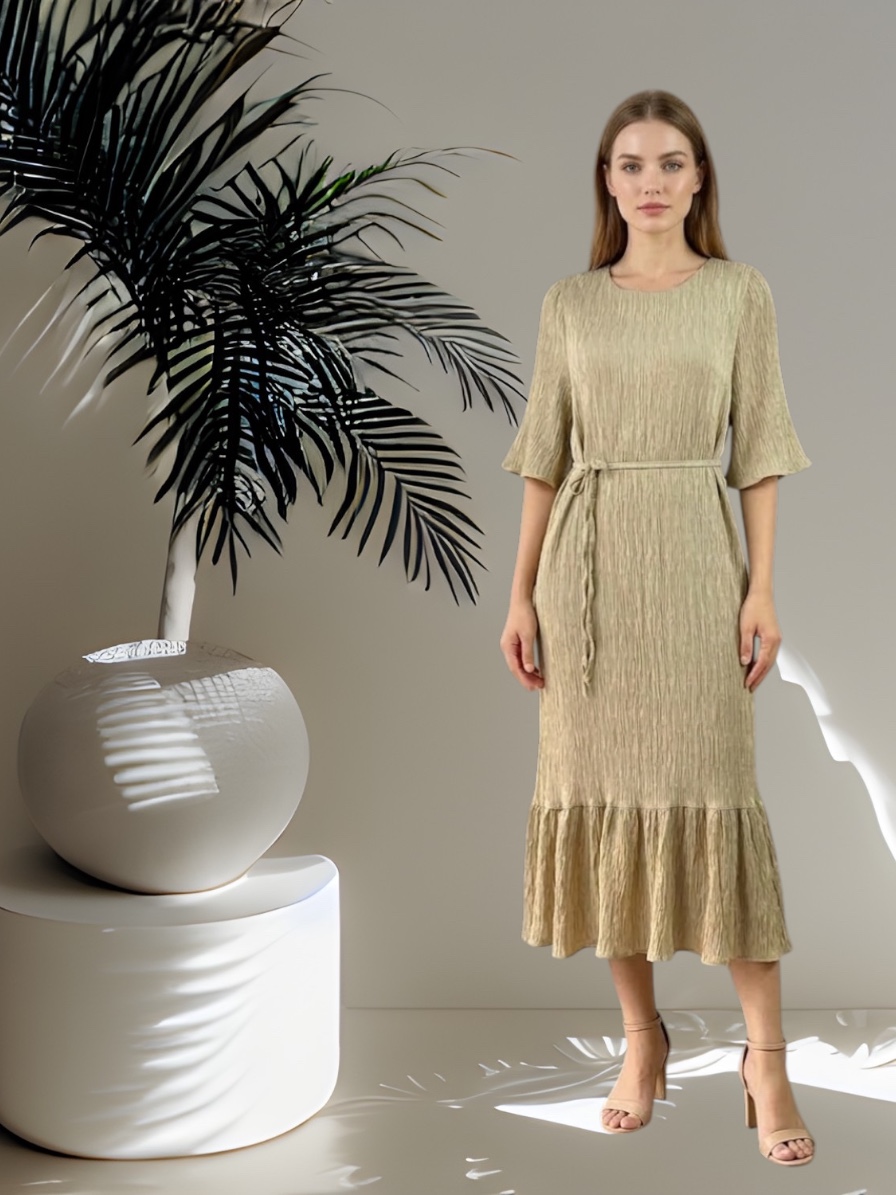 W80030 - Crinkle Serenity Dress