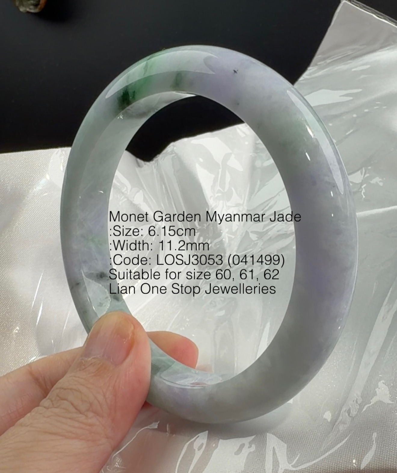 6.15cm Code: LOSJ3053 (041499) Monet Garden Myanmar Jade 