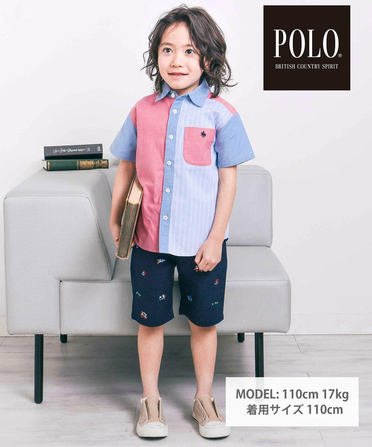 🇯🇵預訂 日本直送🇯🇵Slap Slip x Polo Bcs兩色標誌刺繡口袋撞色拼布短袖恤衫