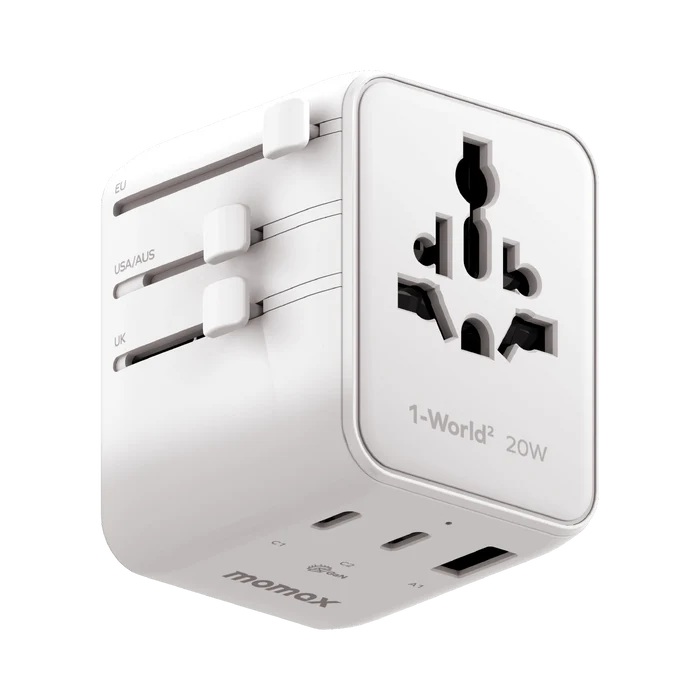 Momax 1-World² 20W 三接口旅行充電插座 UA26
