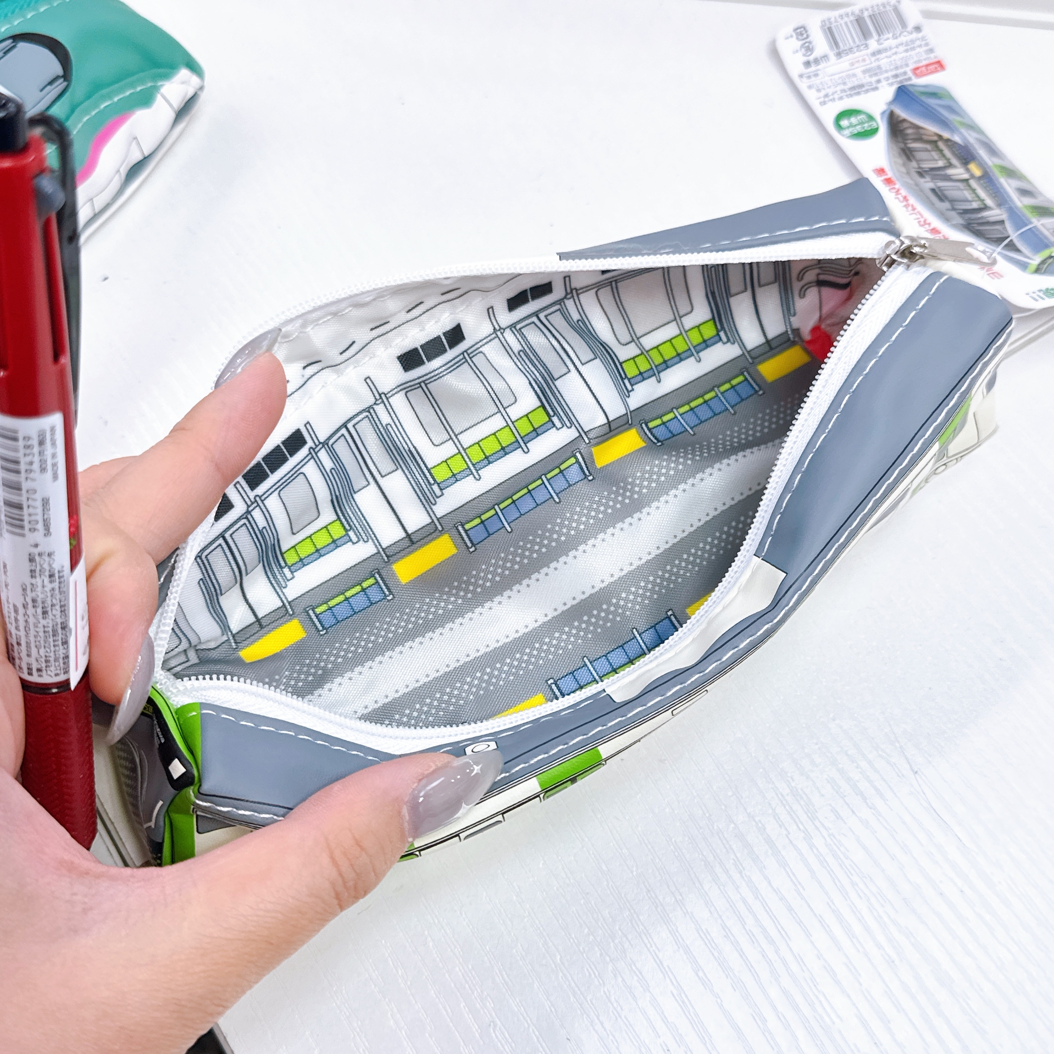 日本直送日本版新幹線日本電車筆袋/筆擦膠套裝