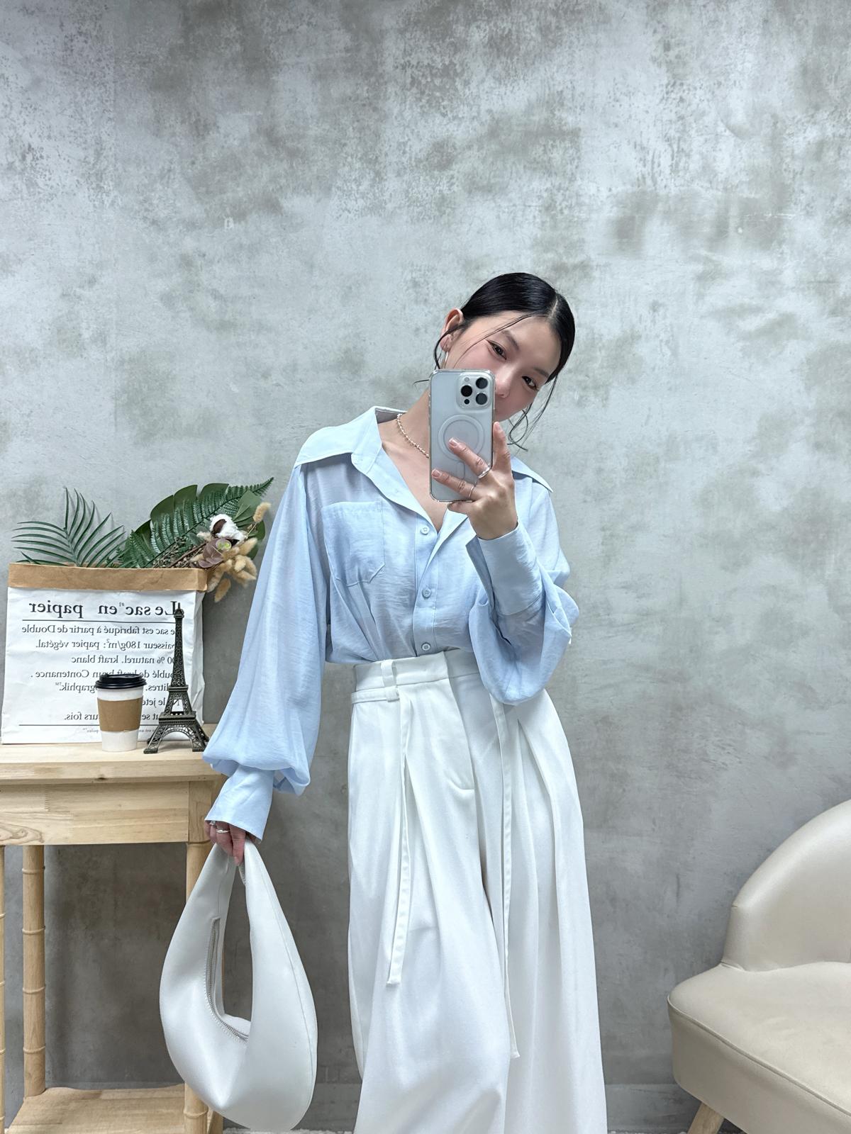 D16 打褶腰恤衫外套