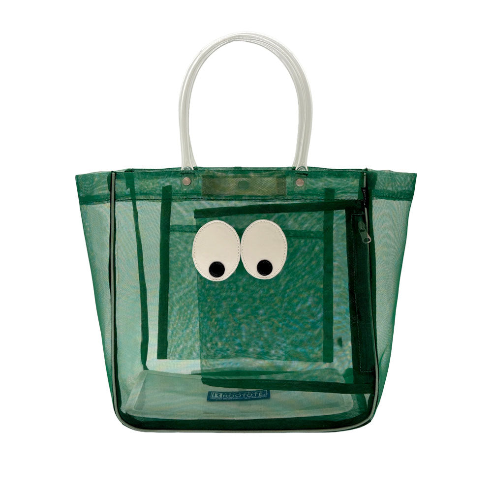 🆕【⭐訂購⭐】日本直送 🇯🇵🌀Rootote Square Gaze 系列 可愛 網眼 半透明 #Totebag (連收納袋)［4款選］🌀 [ELJD-0144][261116]