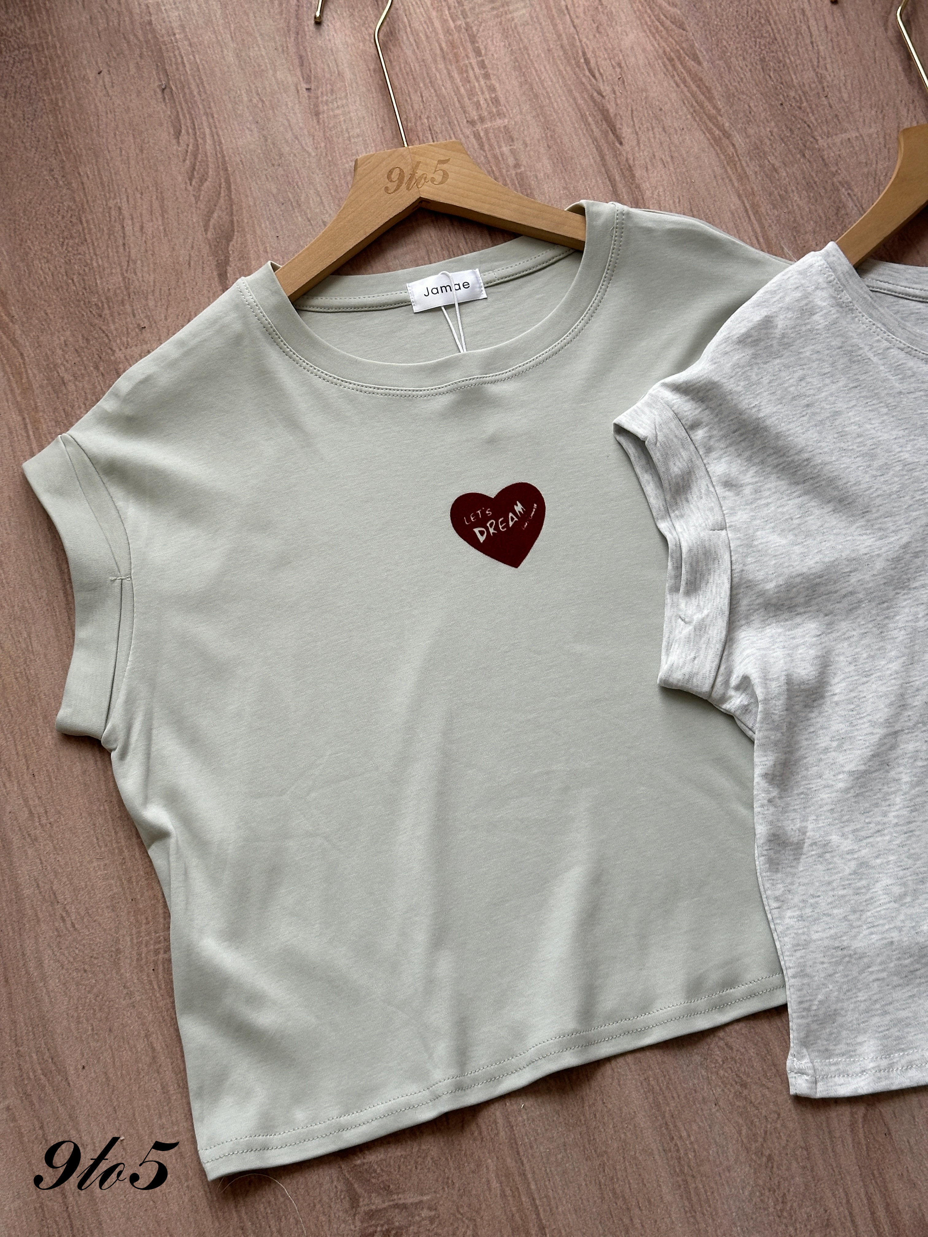 T4397 Cape Sleeve Love Logo Tee - 4 Colors 
