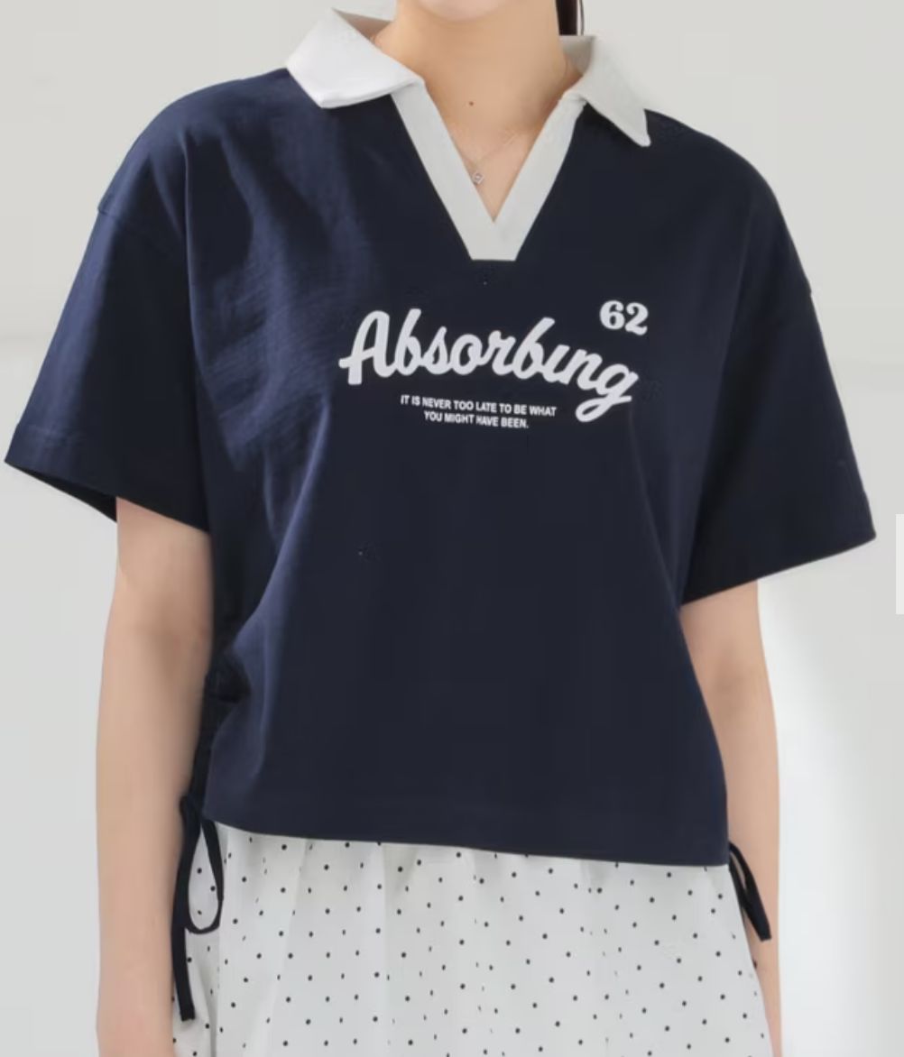 Honeys polo 領top Navy / white / charcoal / pink Size : /S /m /L 採用100%美國優質純棉布料，親膚環保。 具有防紫外線功能，有效抵禦紫外線傷害。