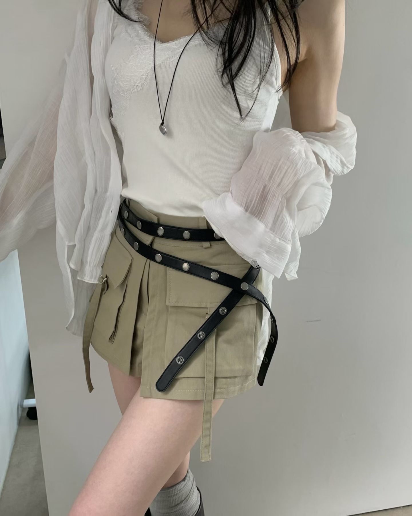 H10 雙袋裙褲