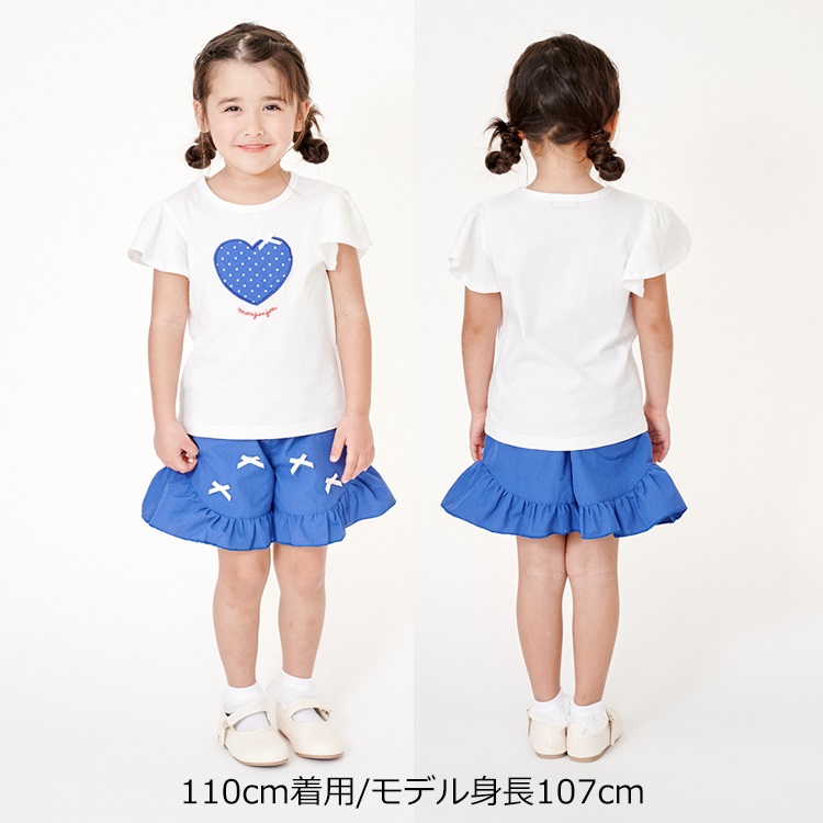 🆕【⭐訂購⭐】🇯🇵 日本直送 🌀🇯🇵 日本直送🇯🇵 心型貼花 甜美喇叭袖 短袖Tee［2款選］🌀 [ELCA-0117][260413]