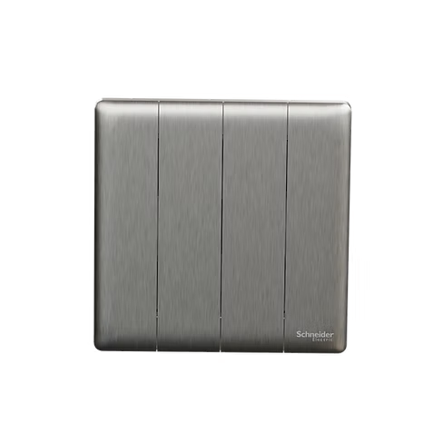 施耐德 Unica X 炫星銀 4位單控 開關掣