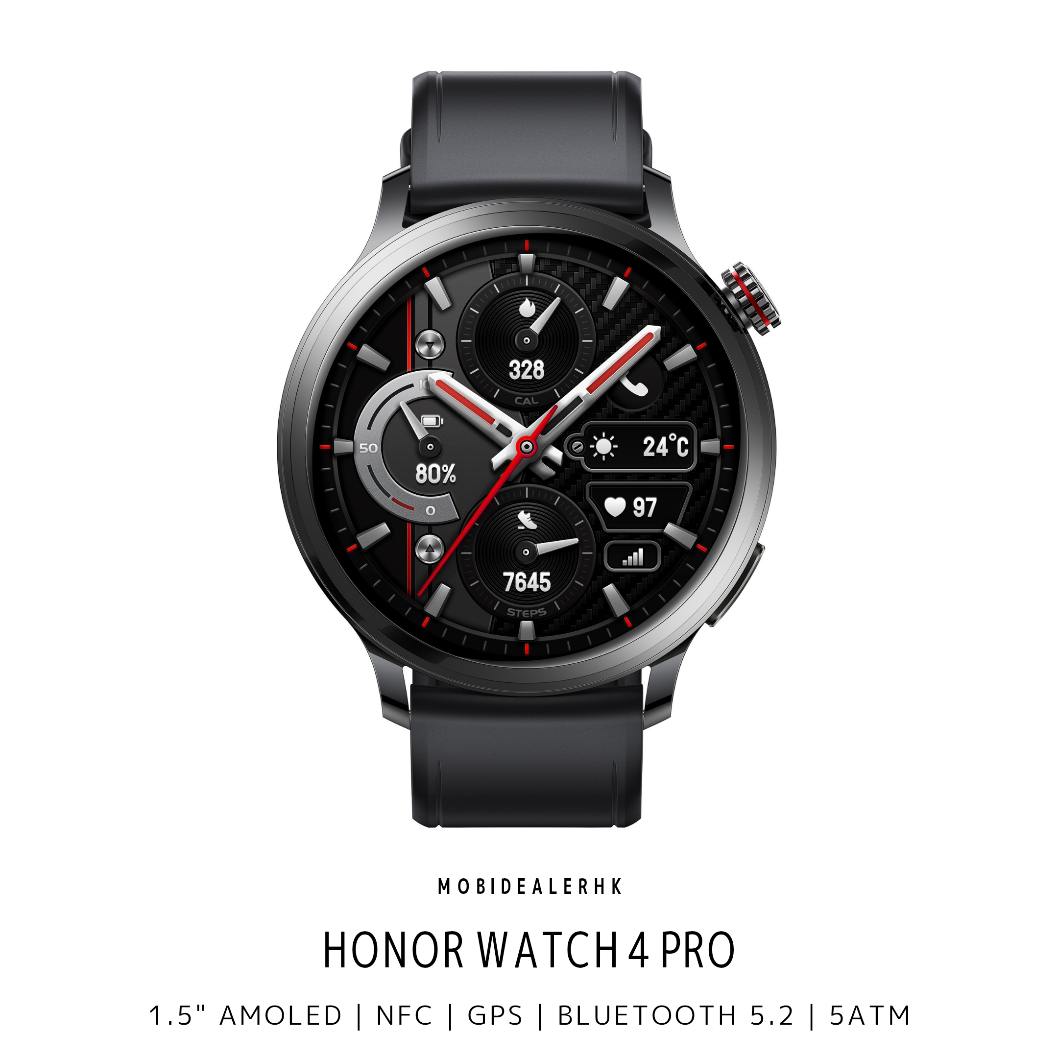 Honor Watch 4 Pro | 榮耀 Watch 4 Pro | 智能手錶 | 1.5" | AMOLED | NFC | GPS | 5ATM