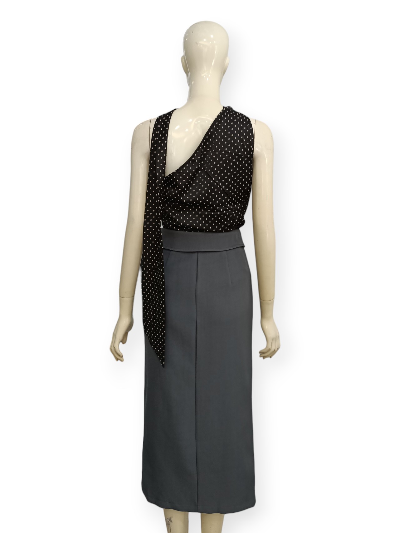 Front Zipper Midi Skirt M239