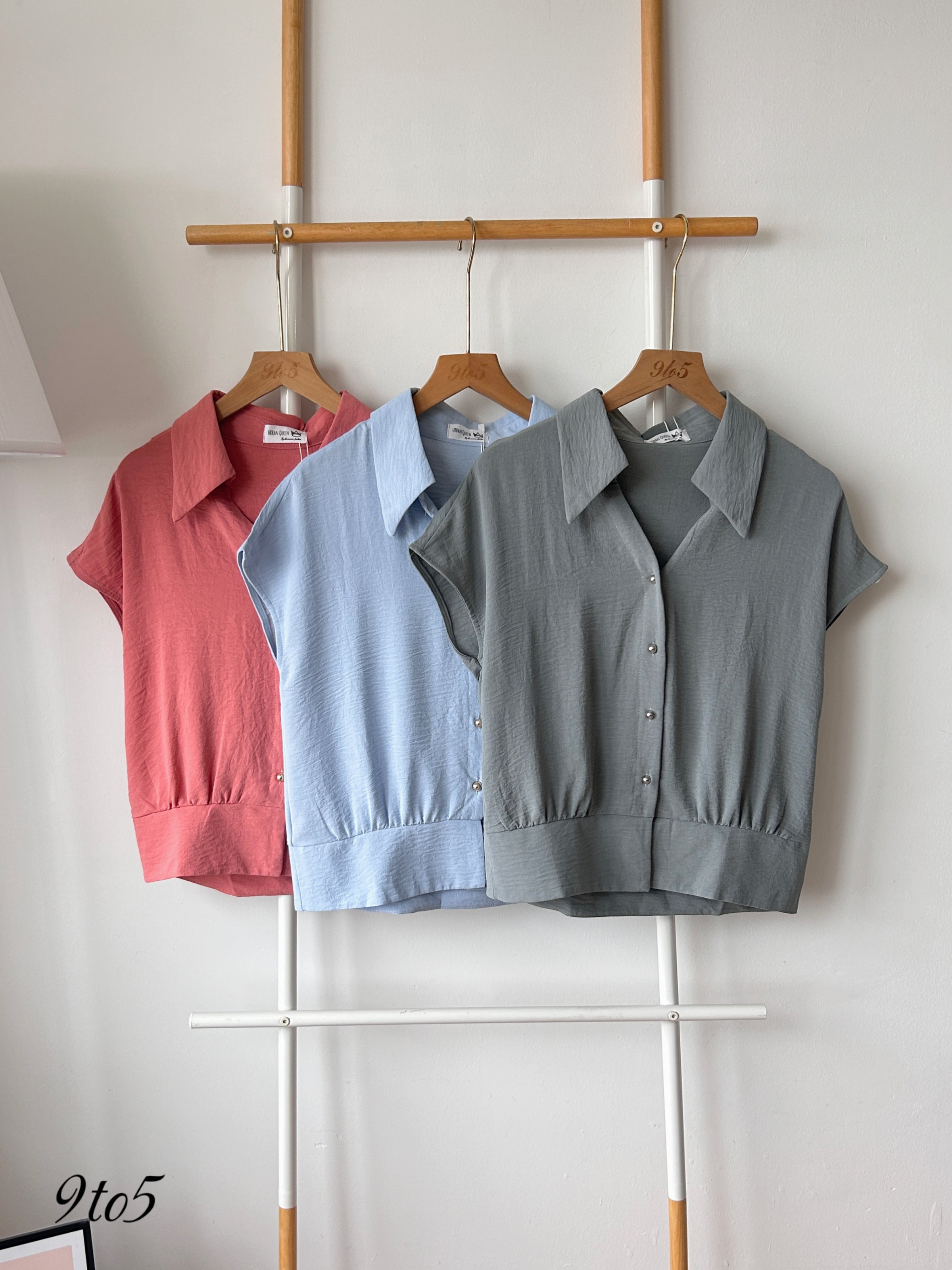 T4311 Cape Sleeve V neck top - 3 Colors 