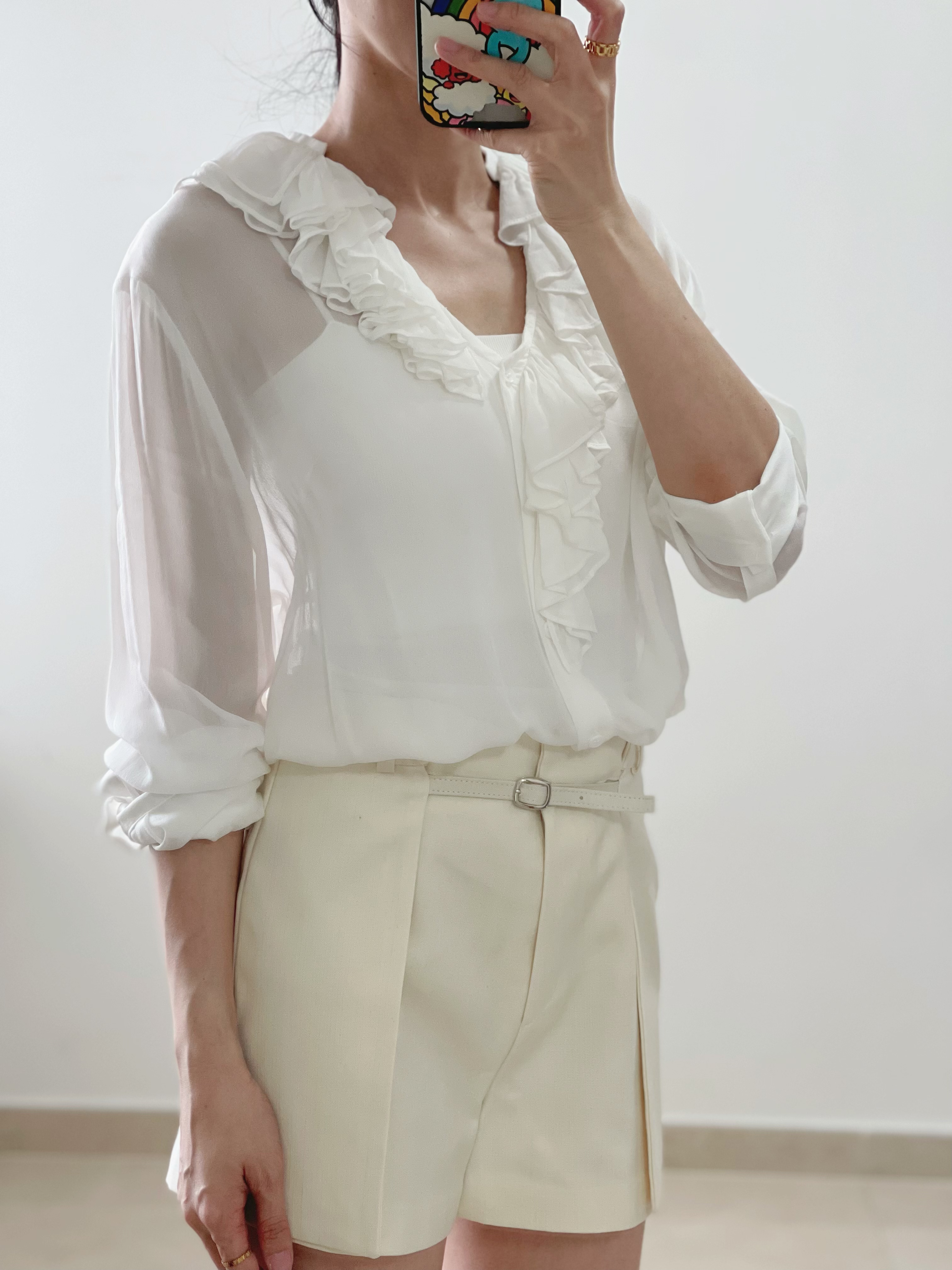 Elegant ruffle blouse