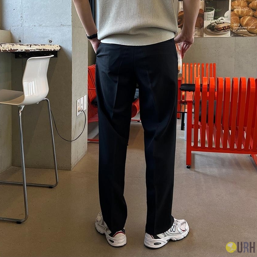 【100%保證韓國直送】Comfort Stretch 城市微寬鬆高彈力垂墜極簡直筒西褲 👖 [4 color] RG165881