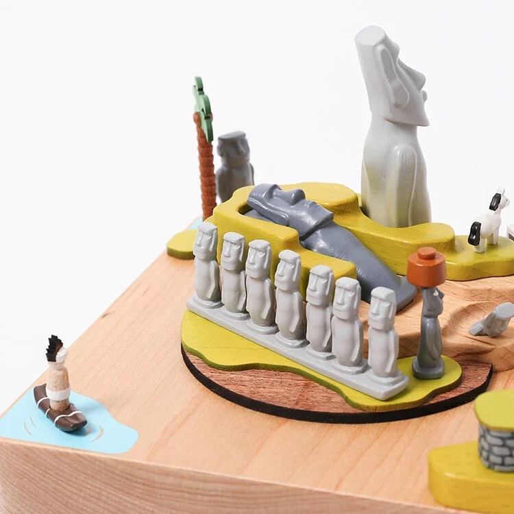 📦訂購 台灣代購 Wooderful life【復活節島】木製城市音樂盒