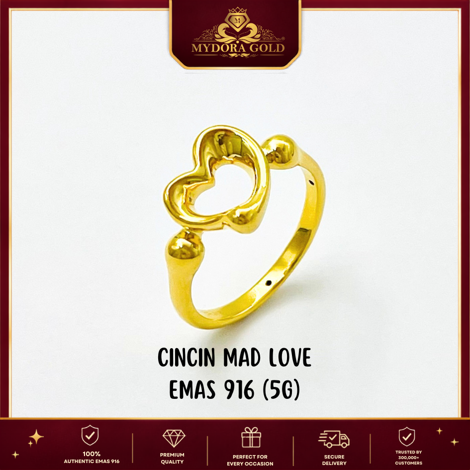 MYDORA Cincin Mad Love (5G) l EMAS 916/22K