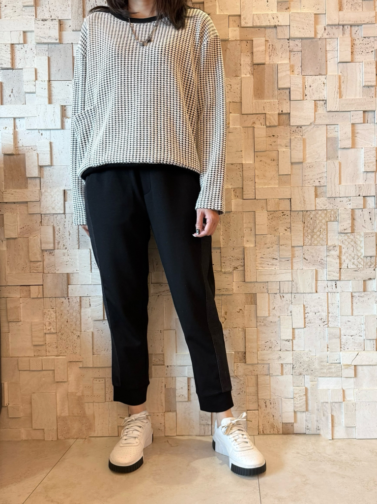 #2030 棉線織格口袋Top