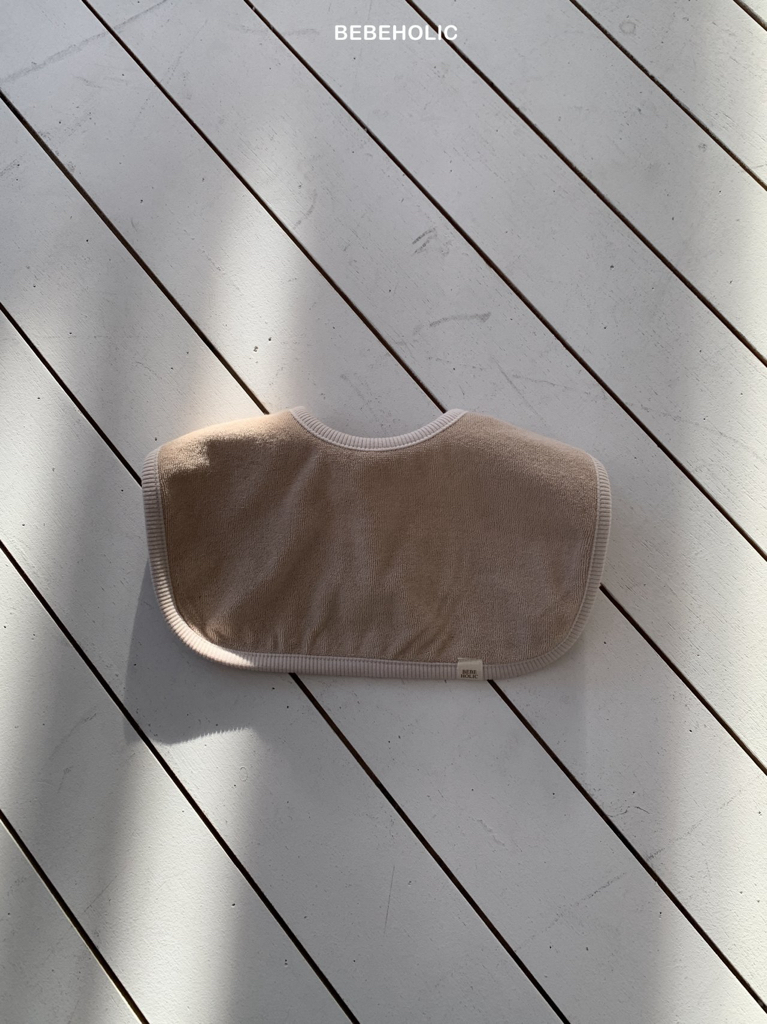 🌸預訂 韓國直送🌸🇰🇷BEBEHOLIC五色標籤條紋純色雙面毛圈口水圍兜