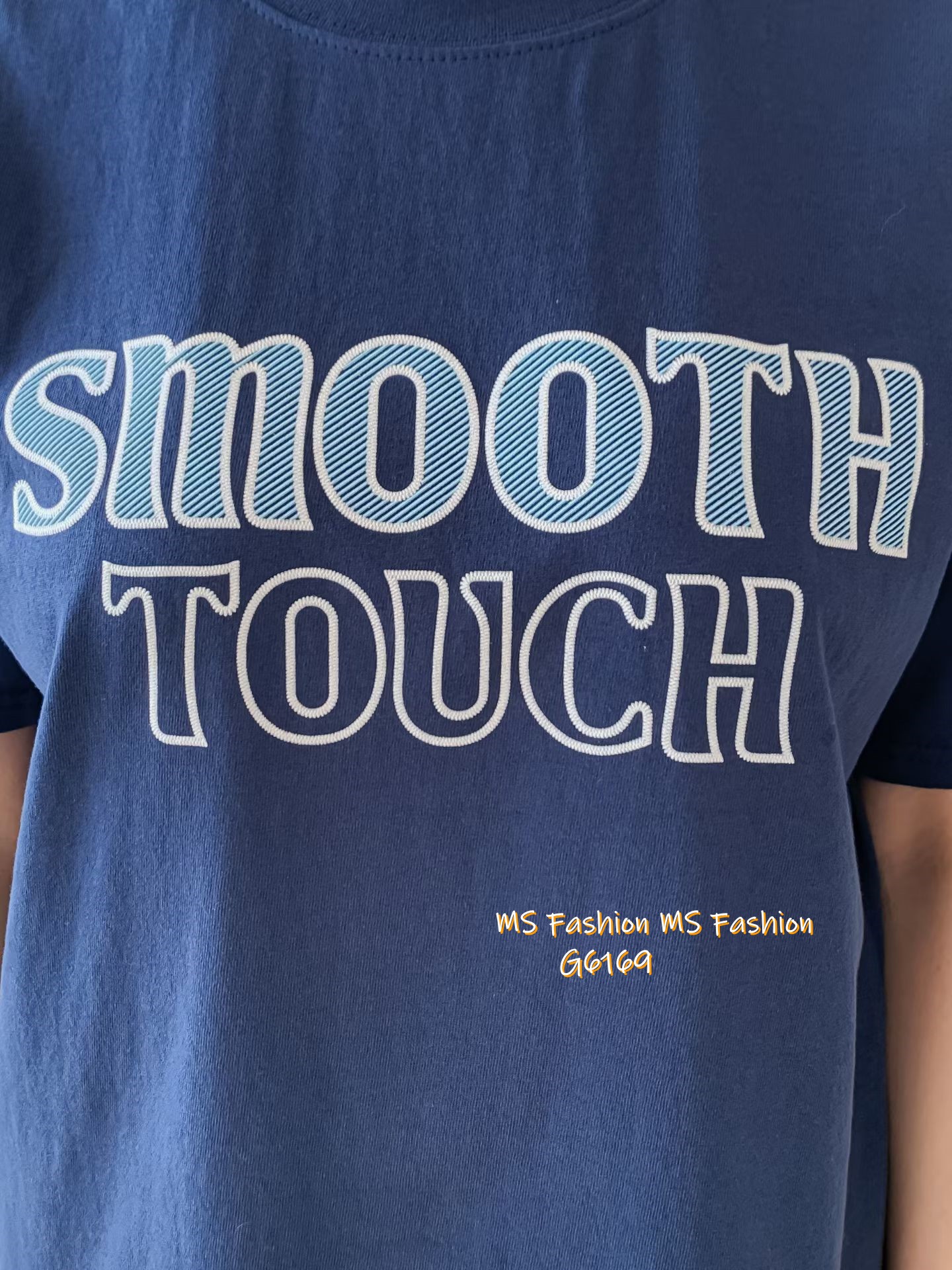 G6169 韓國🇰🇷拼色條紋字母top