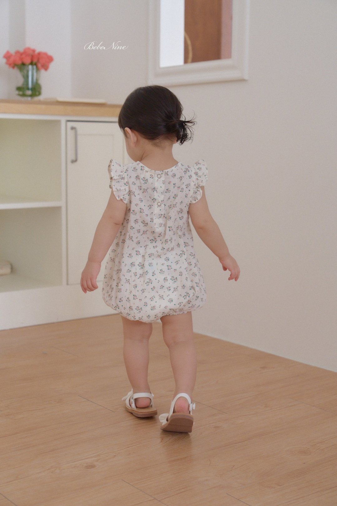 ☀️預訂 韓國直送☀️🇰🇷Bebenine兩色花卉蝴蝶結荷葉邊背心包屁衣