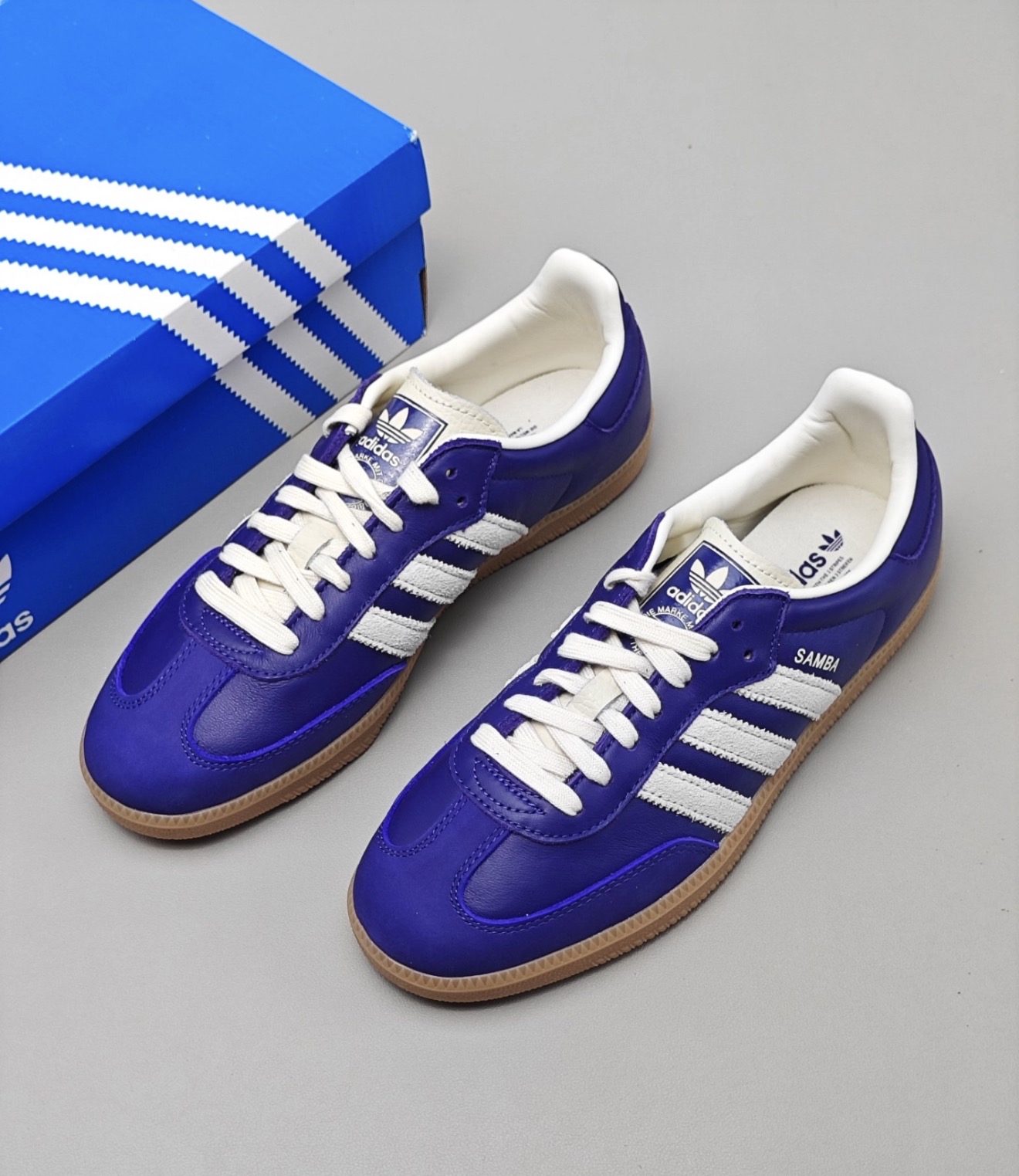 JI2736 Adidas Samba OG Collegiate Purple Blue Cream JI2736