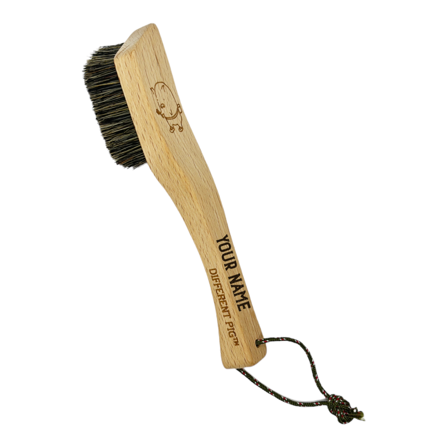 【來字刻名】𝗗𝗜𝗙𝗙𝗘𝗥𝗘𝗡𝗧 𝗣𝗜𝗚™ OG brush with name carving 刻名大豬掃連掛繩