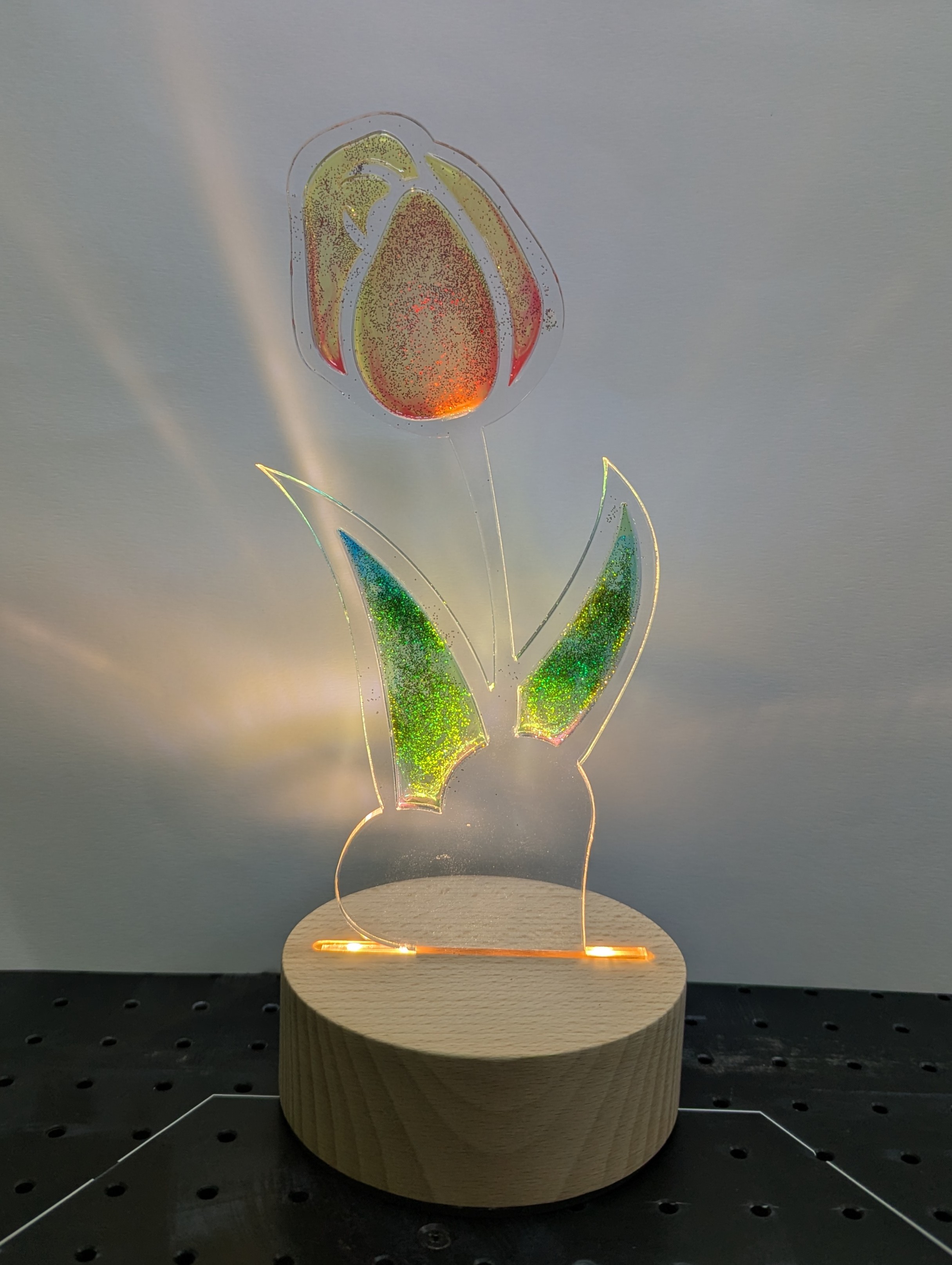 水筆仔-母親節鬱金香心意燈牌座-MOM2002