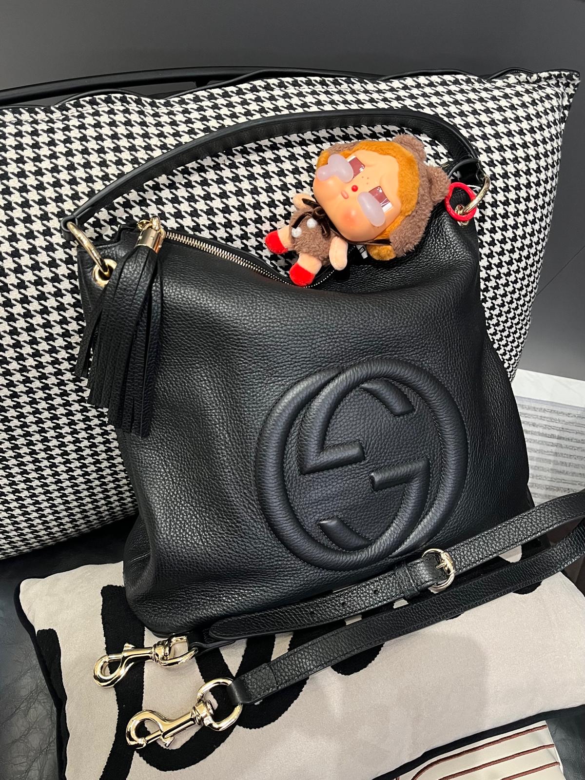 Gucci Calfskin Soho 2Way Bag 536194 黑色牛皮hobo,100%Authentic ,98%new✅塵袋