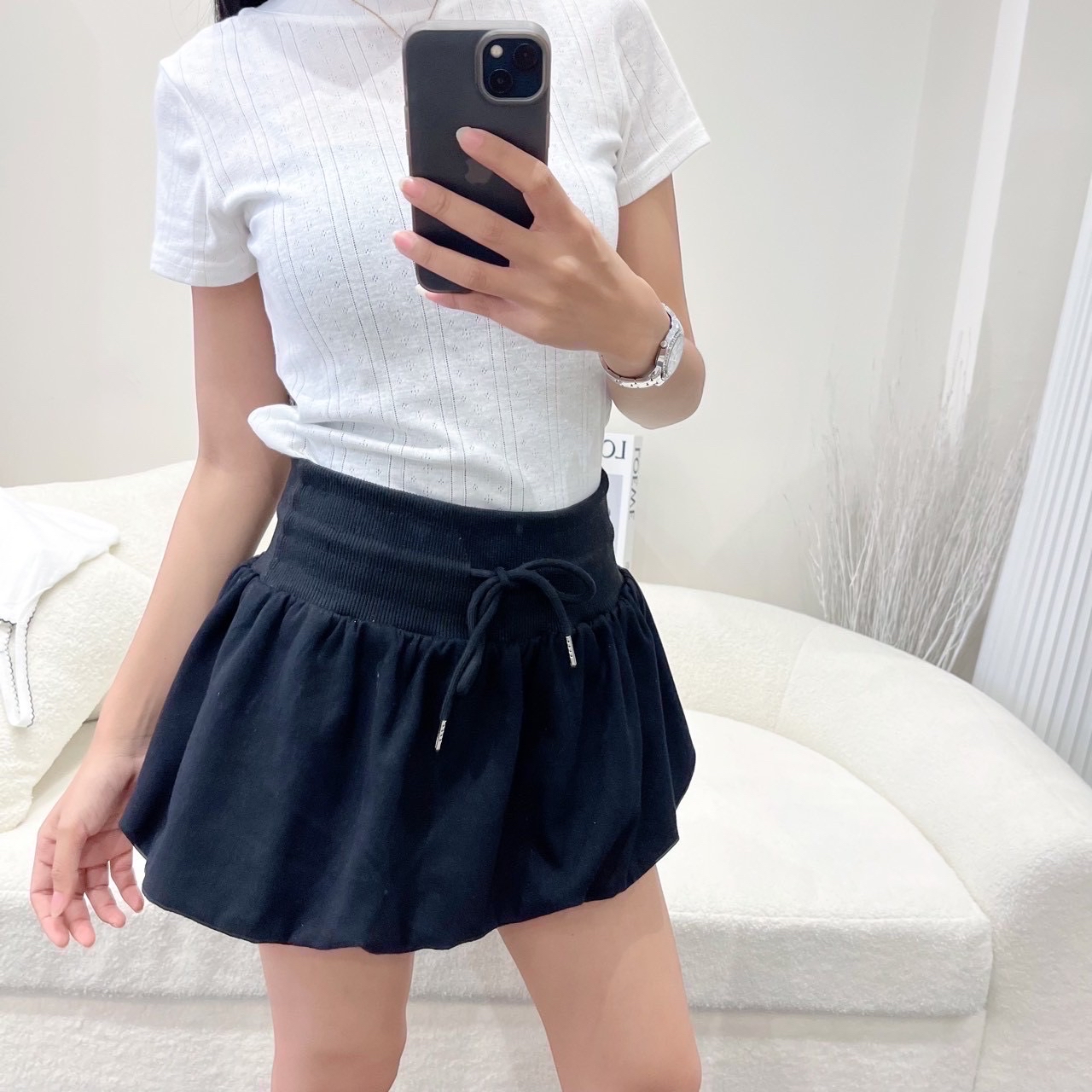 Bkk秋冬款 修腰泡泡裙