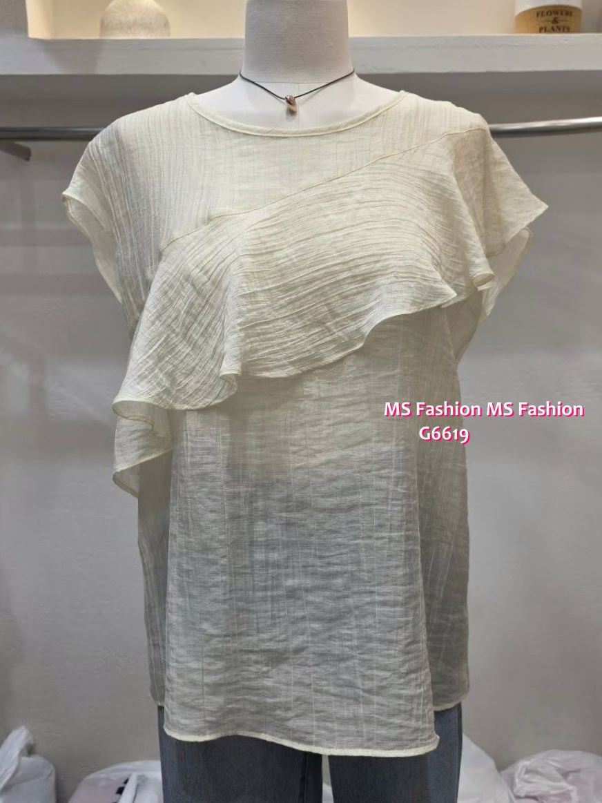 G6619 靚料靚色ruffle top