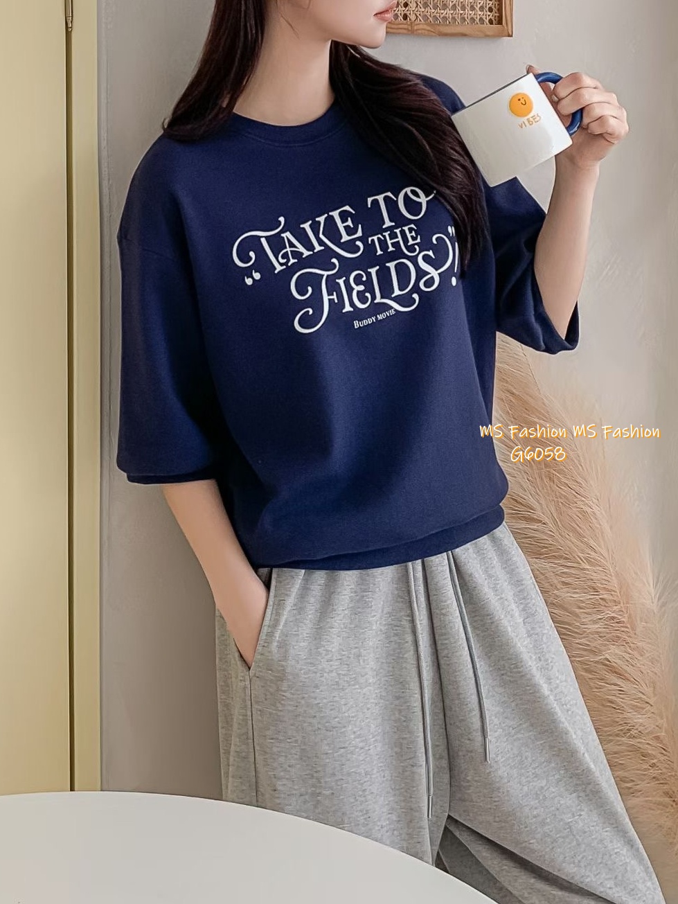 G6058 韓國🇰🇷拼色字母top