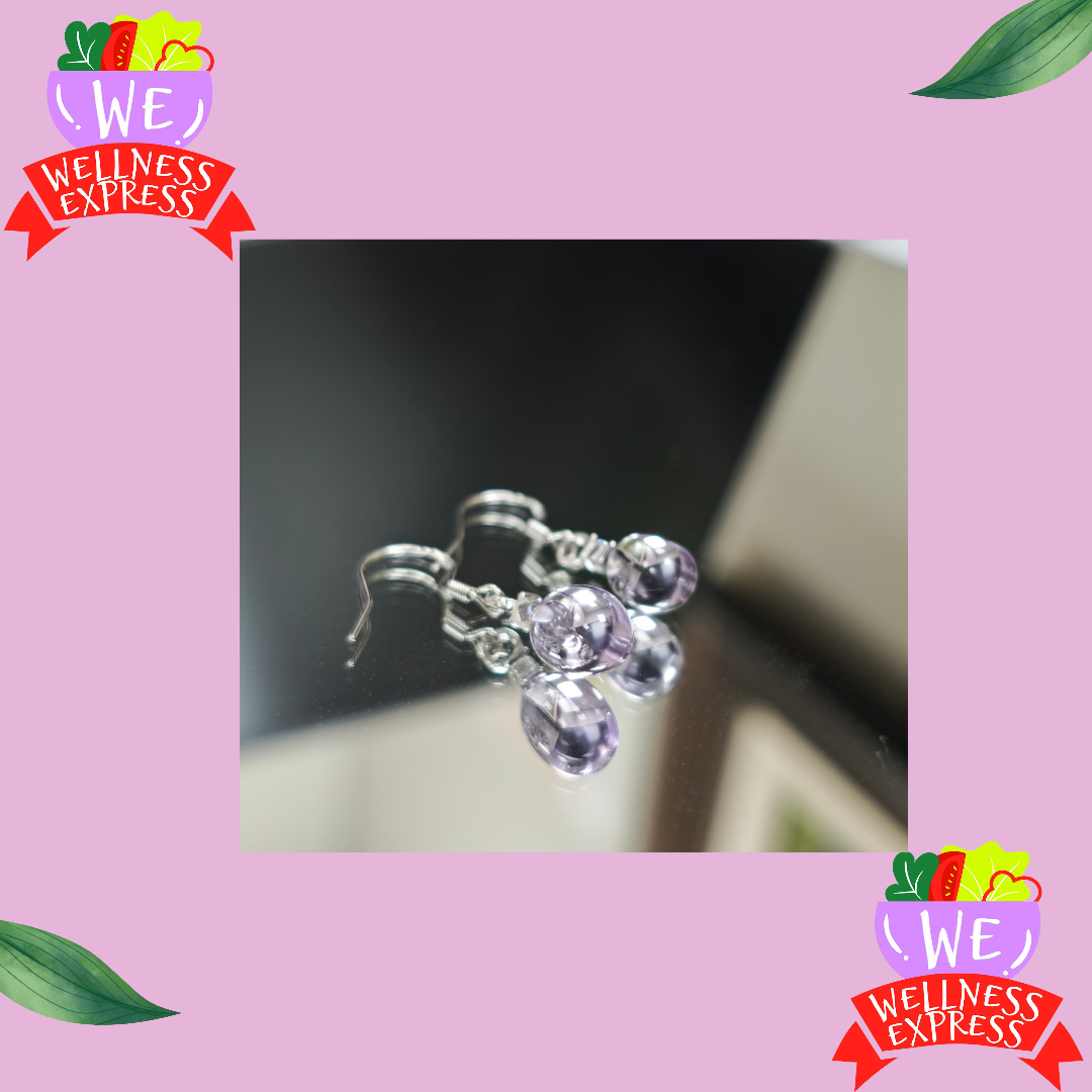 紫水晶耳環 925銀/Amethyst ear rings S925