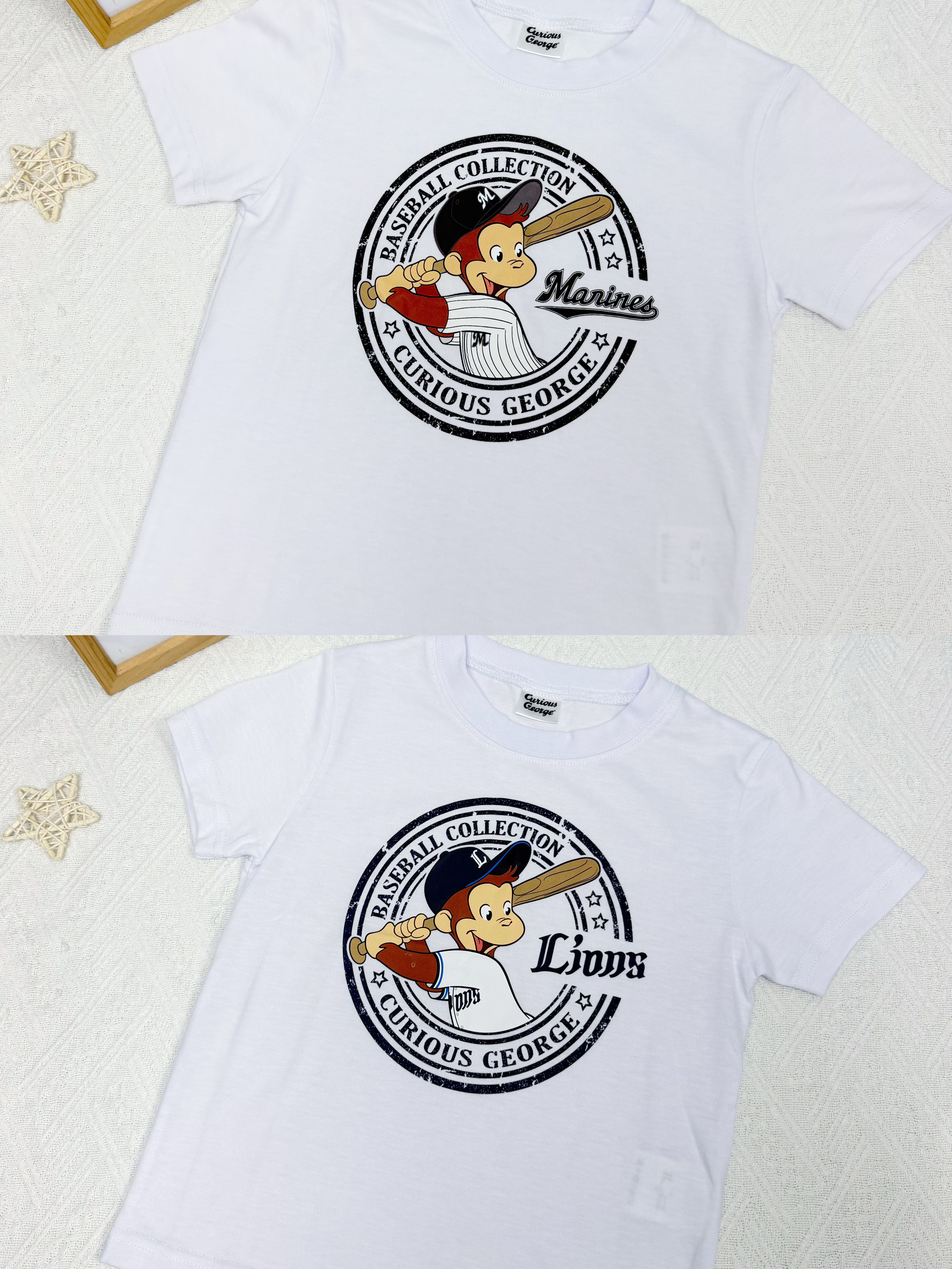 ▫️現貨▫️Curious George 棒球圖案Tee 