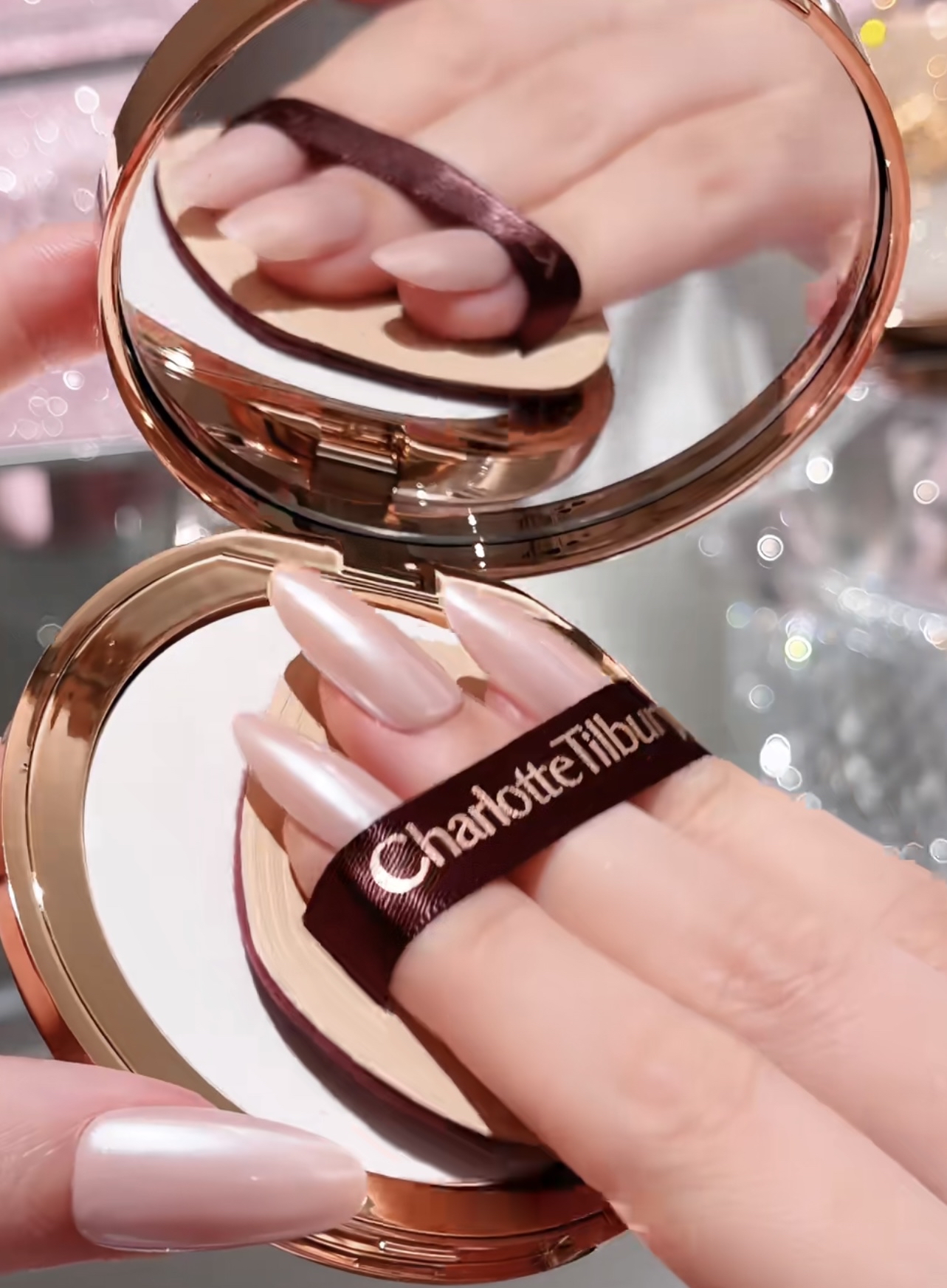 ✨限定版❗️CT Charlotte Tilbury 流沙限定粉餅 小銀盤