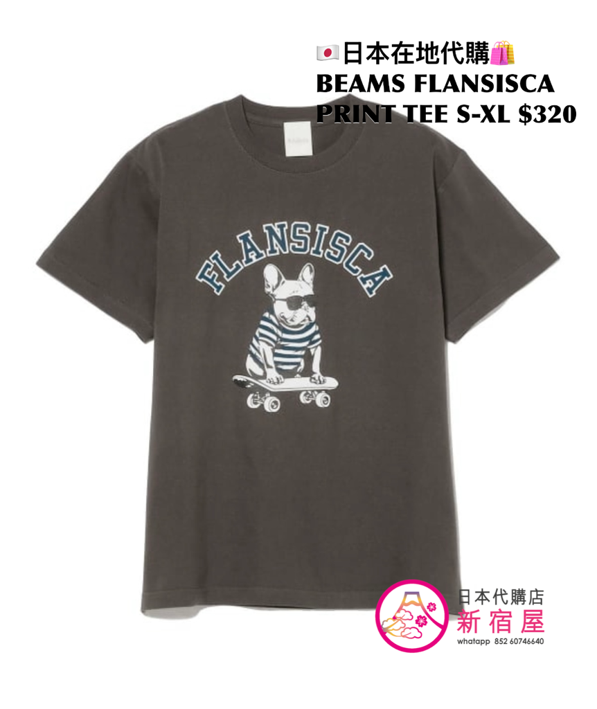 BEAMS FLANSISCA PRINT T-SHIRT
