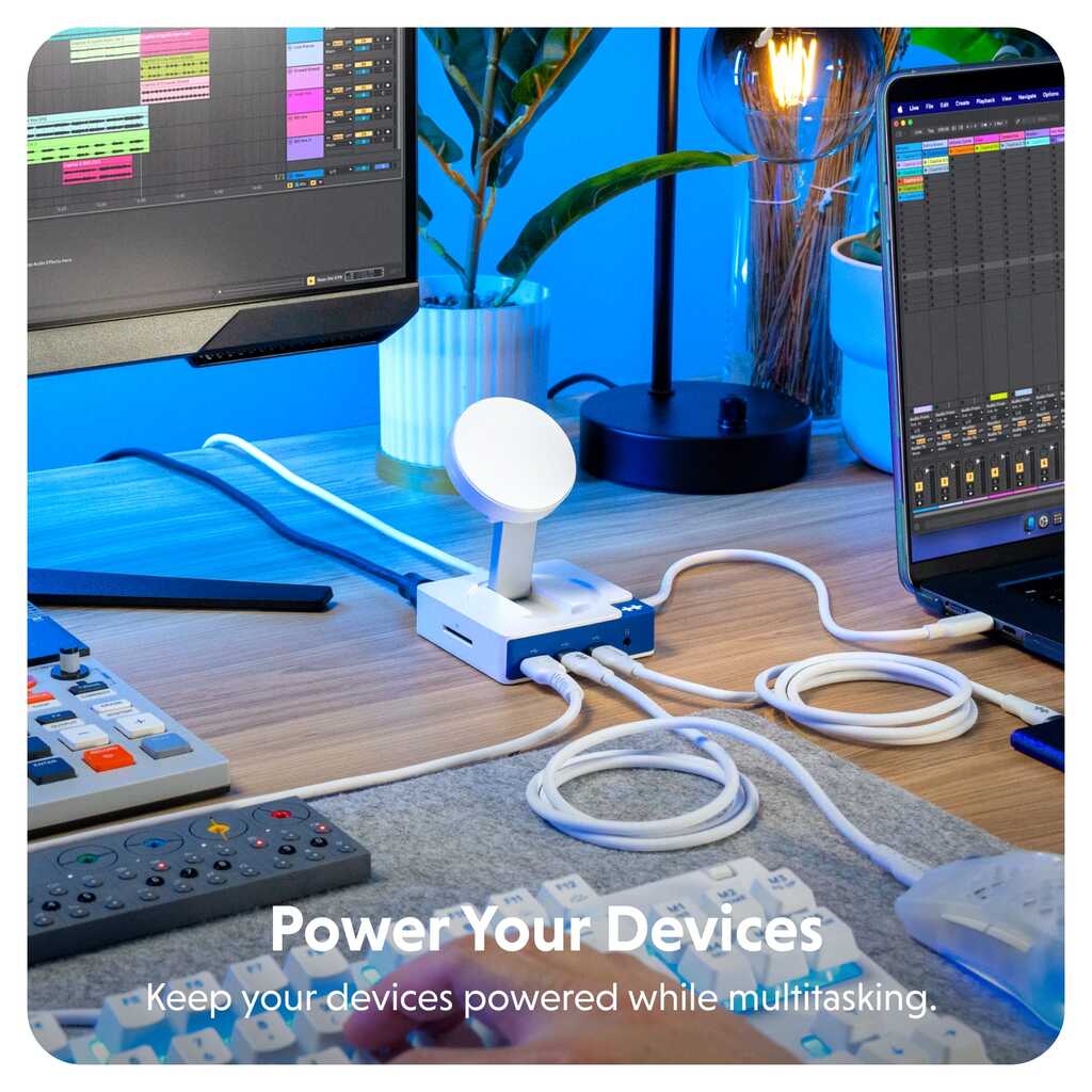HyperDrive Flex Qi 無線充電 USB-C 擴充座 HD8100BUGL