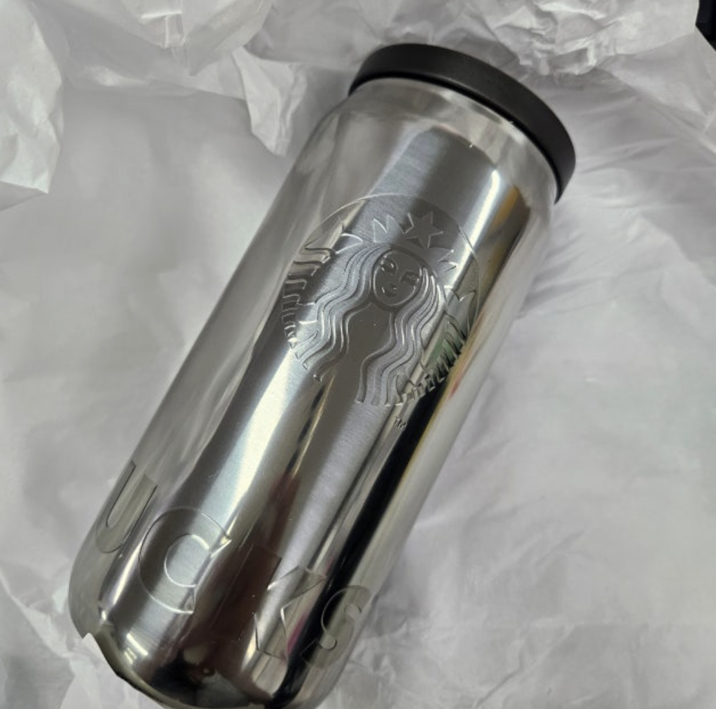 夏季海洋系列｜ 韓國 Starbucks 星巴克 銀色不銹鋼 易拉罐保溫杯 355ml｜Summer Coca Tumbler